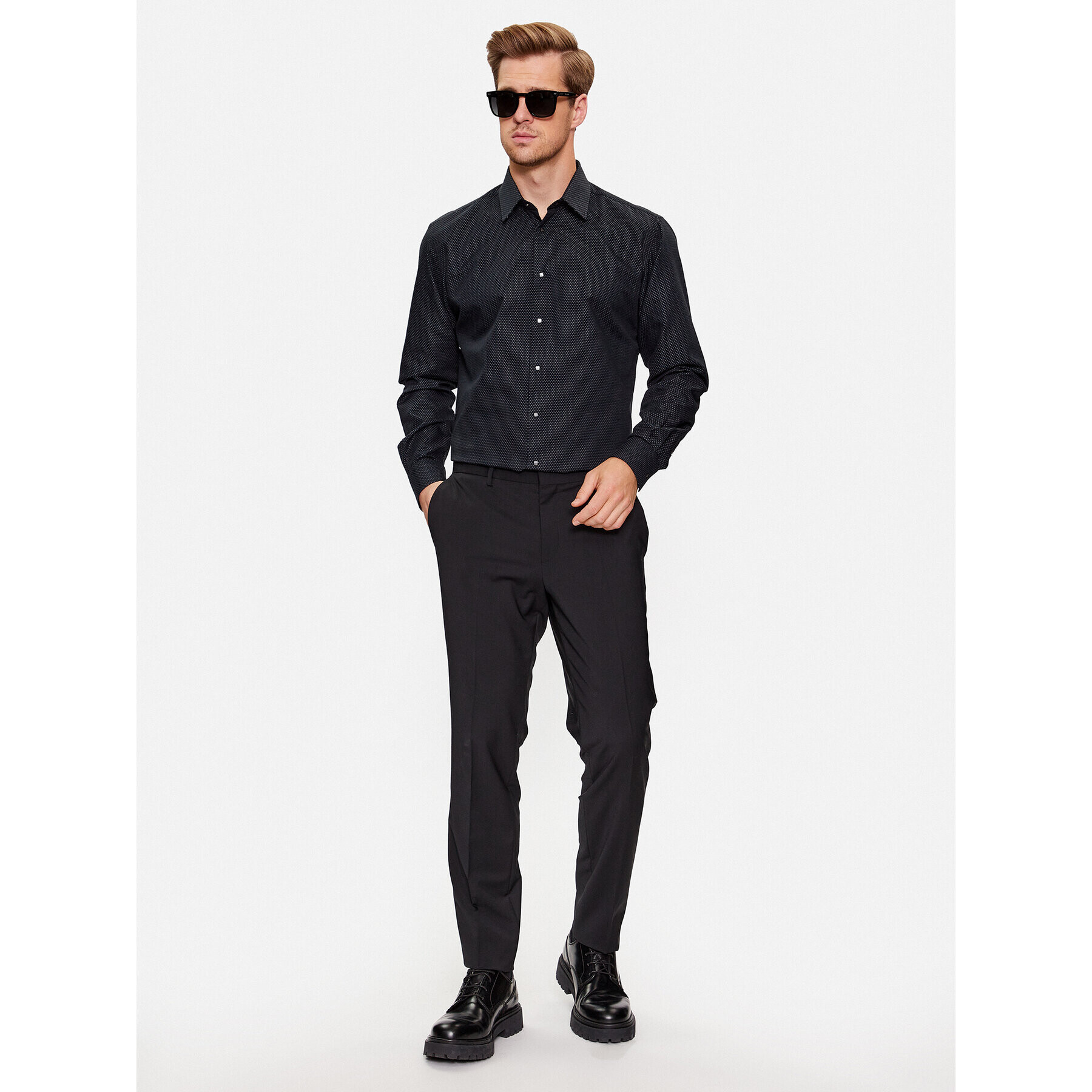 KARL LAGERFELD Риза 605000 534616 Черен Modern Fit - Pepit.bg