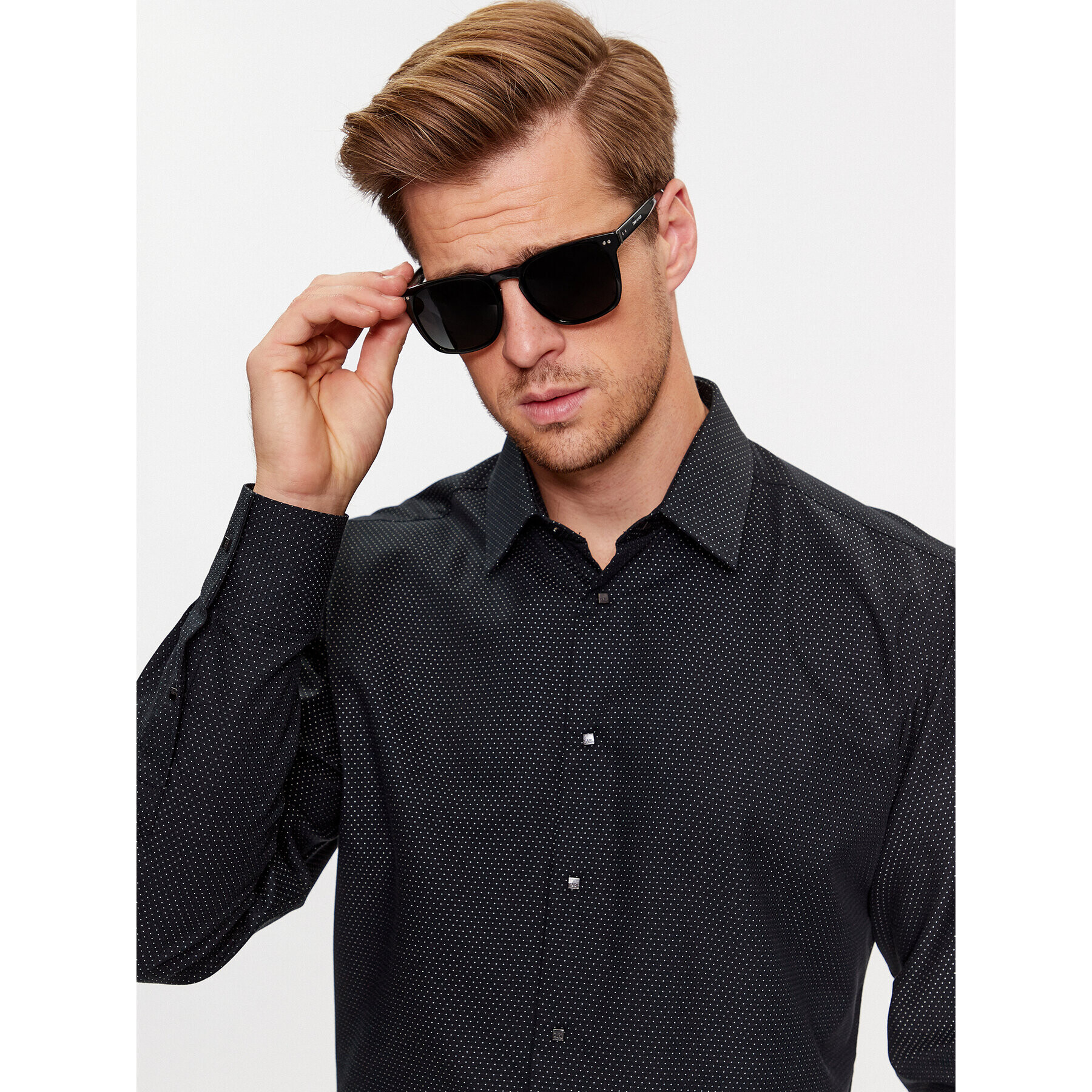KARL LAGERFELD Риза 605000 534616 Черен Modern Fit - Pepit.bg