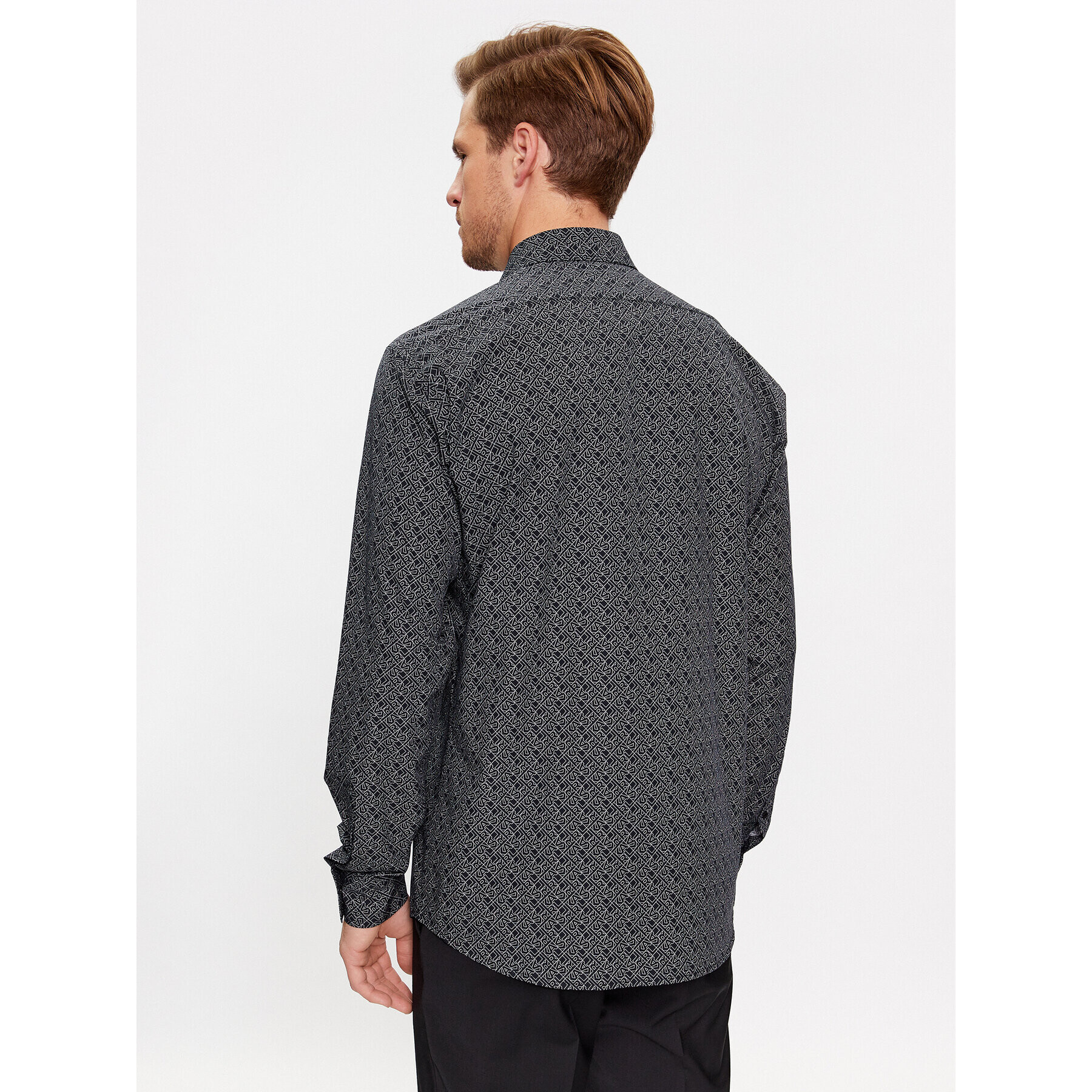 KARL LAGERFELD Риза 605000 534685 Черен Modern Fit - Pepit.bg