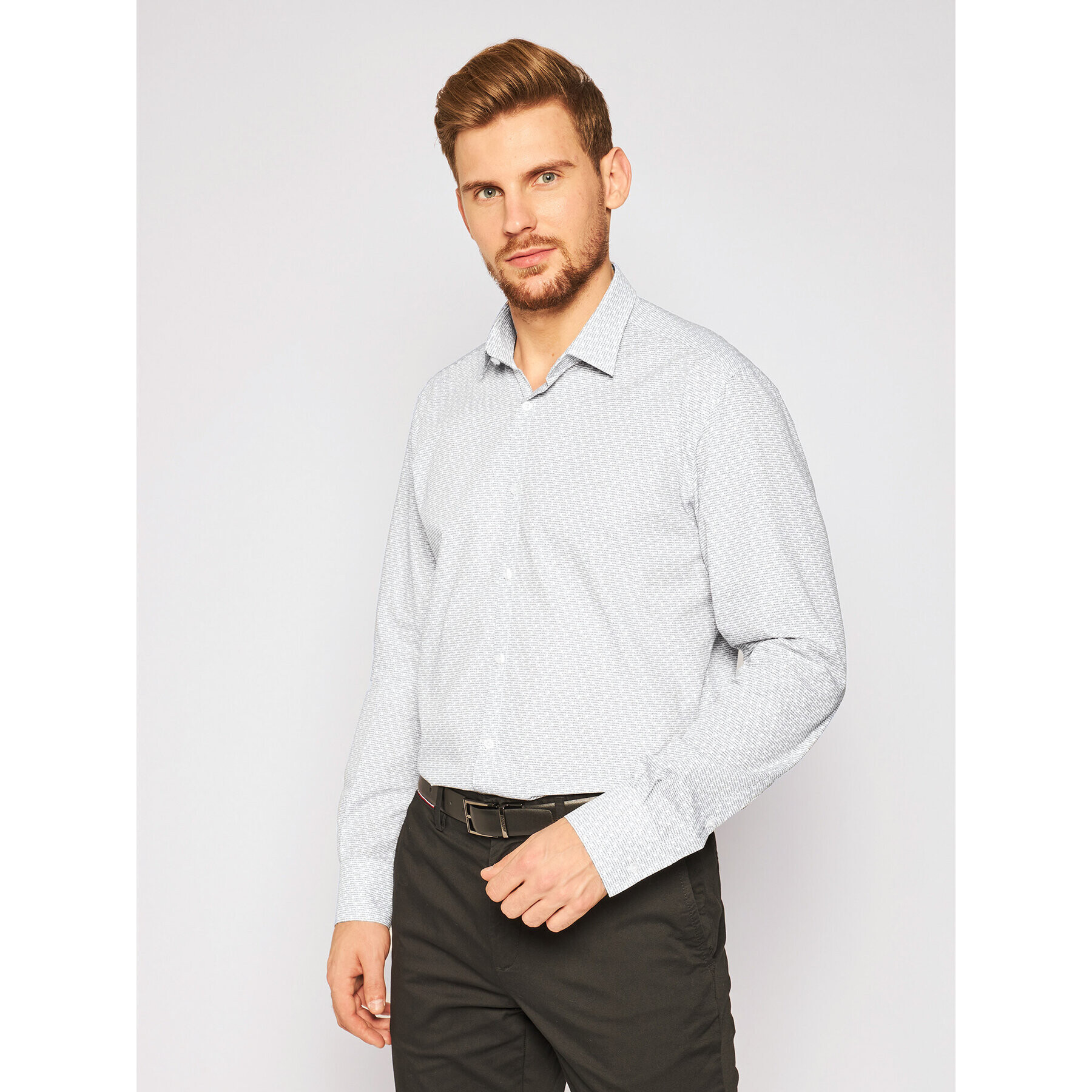 KARL LAGERFELD Риза 605003 502687 Бял Slim Fit - Pepit.bg