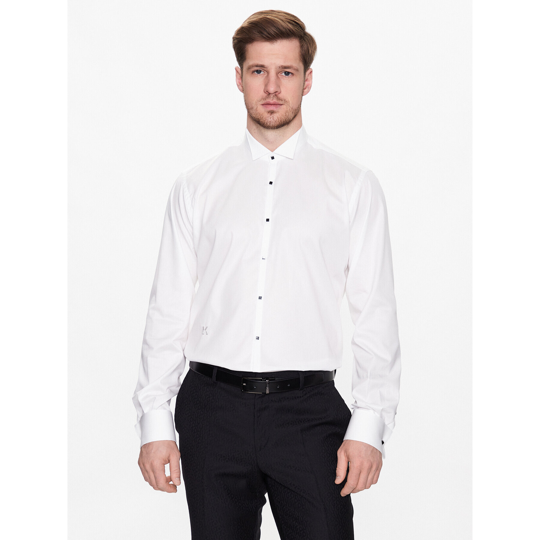 KARL LAGERFELD Риза 605006 532699 Бял Regular Fit - Pepit.bg