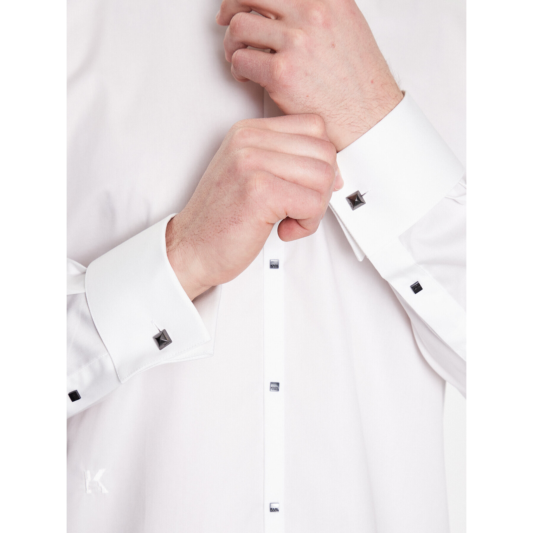 KARL LAGERFELD Риза 605006 532699 Бял Regular Fit - Pepit.bg