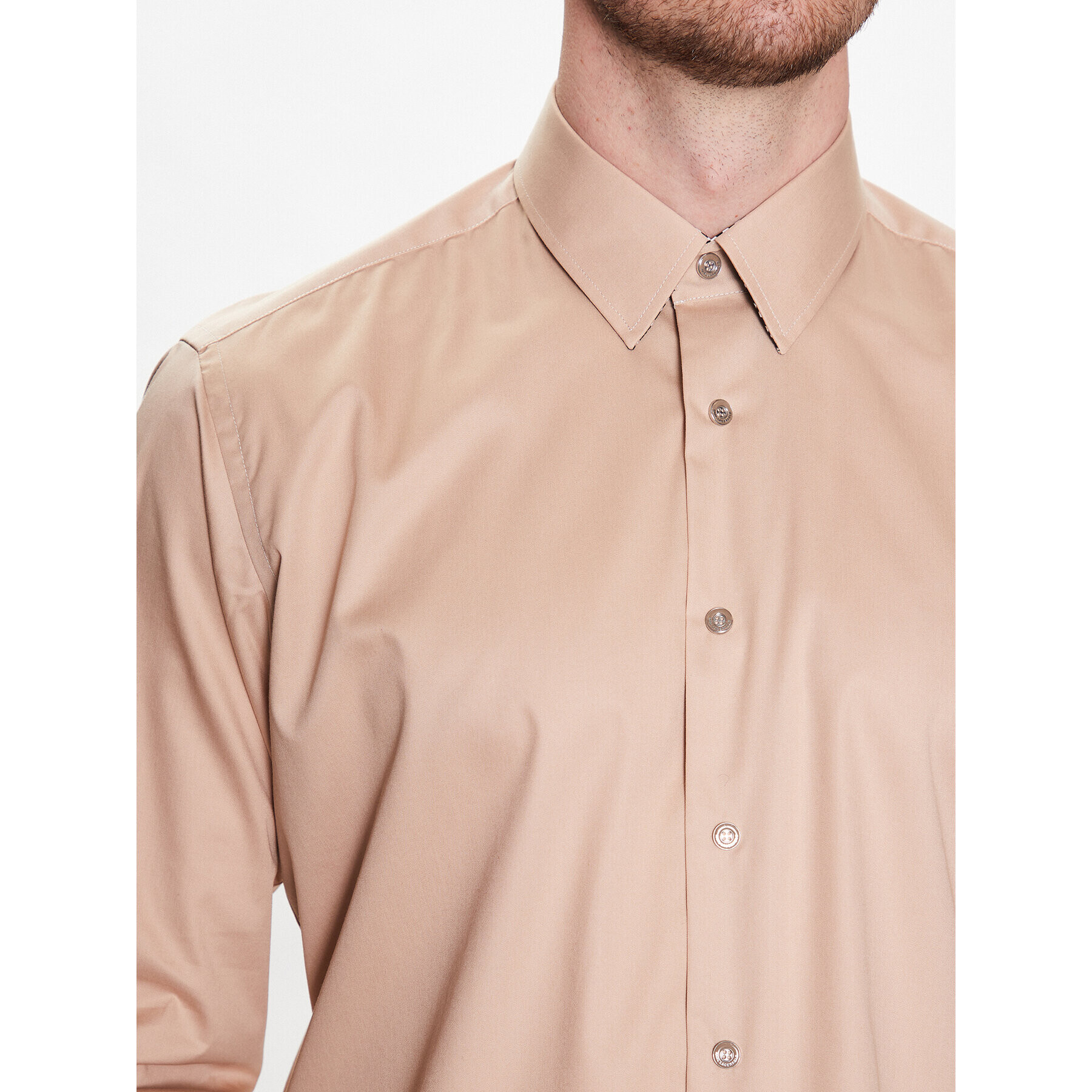 KARL LAGERFELD Риза 605100 532625 Бежов Regular Fit - Pepit.bg