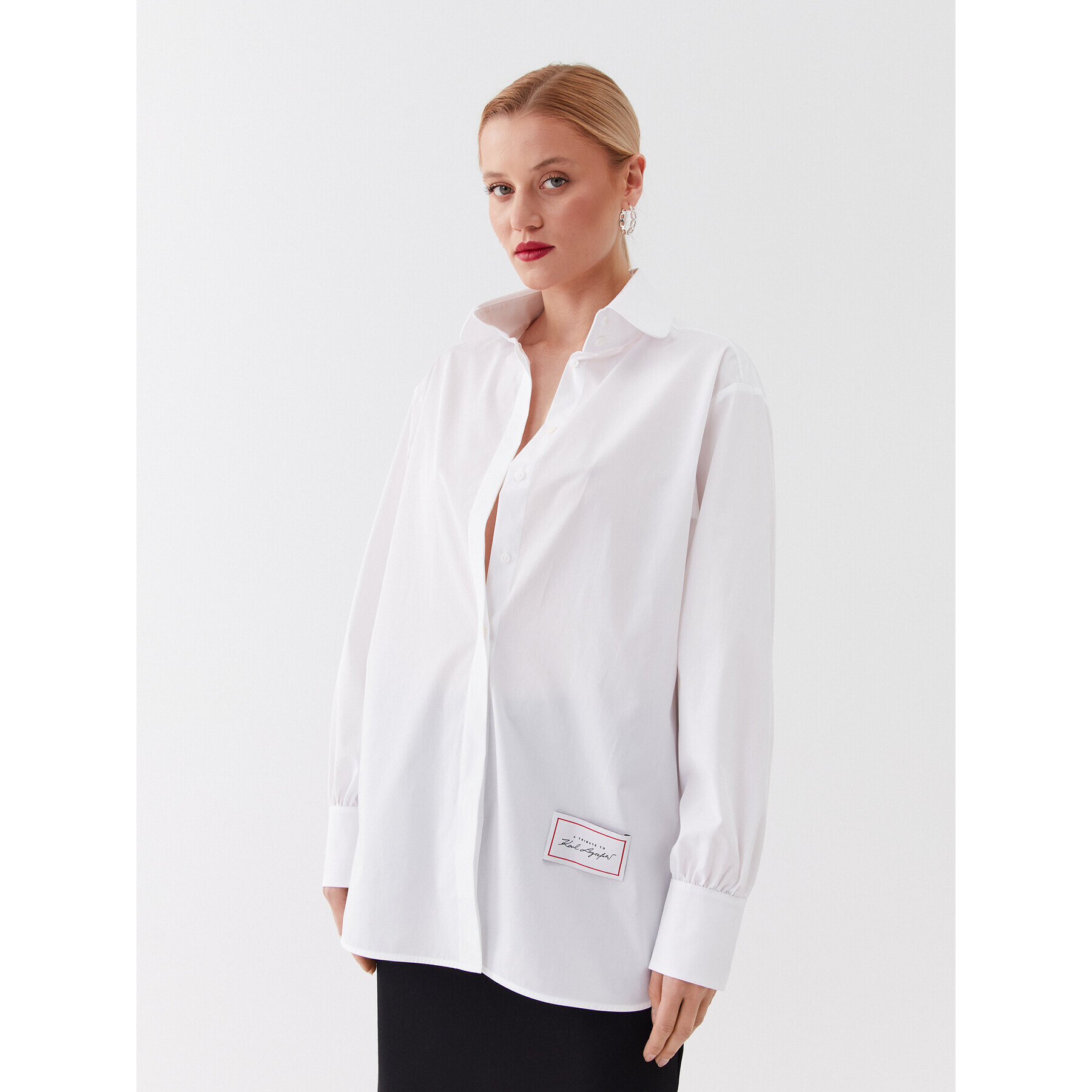 KARL LAGERFELD Риза Classic Karl 200W1617 Бял Regular Fit - Pepit.bg