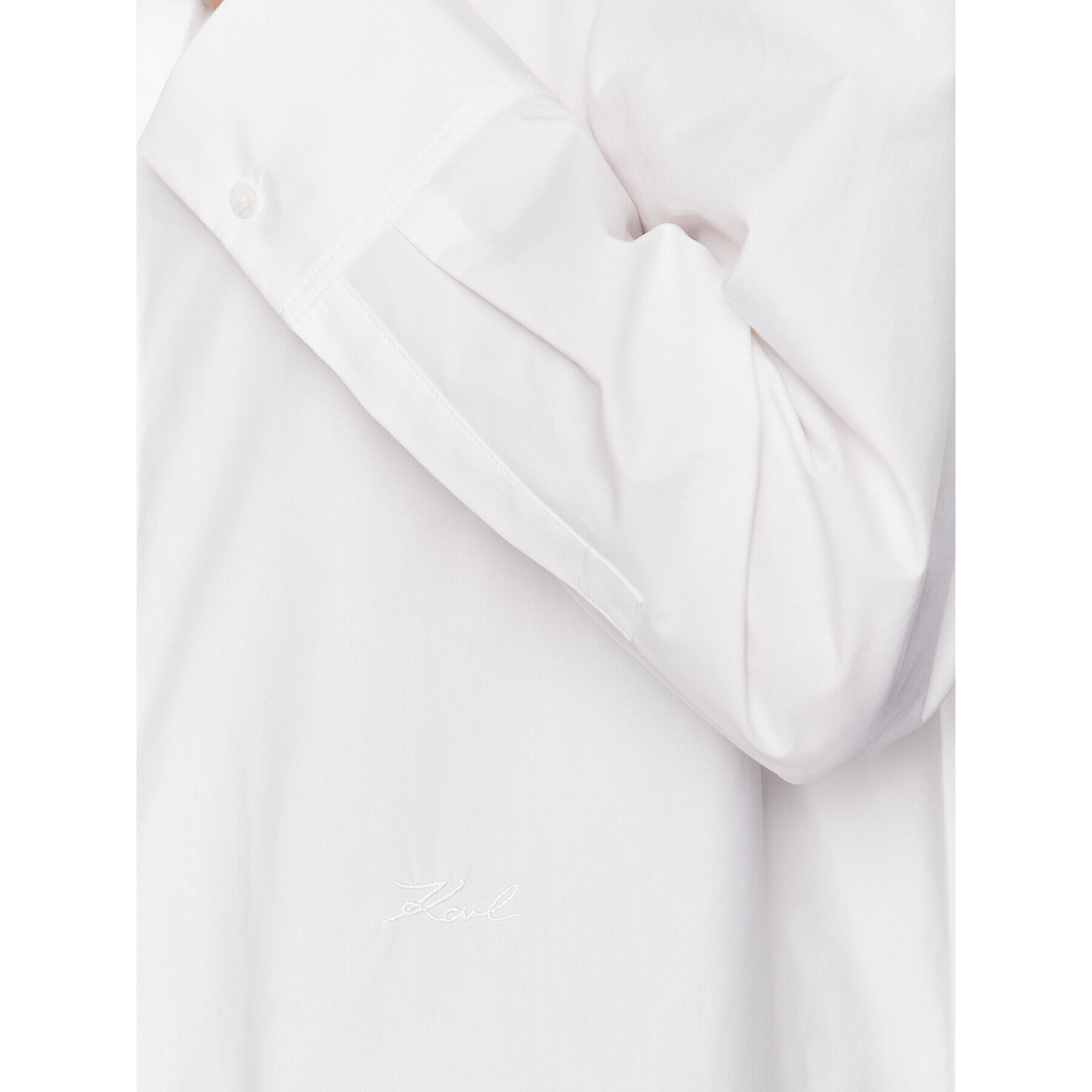KARL LAGERFELD Риза Ikonik 2.0 230W1600 Бял Oversize - Pepit.bg