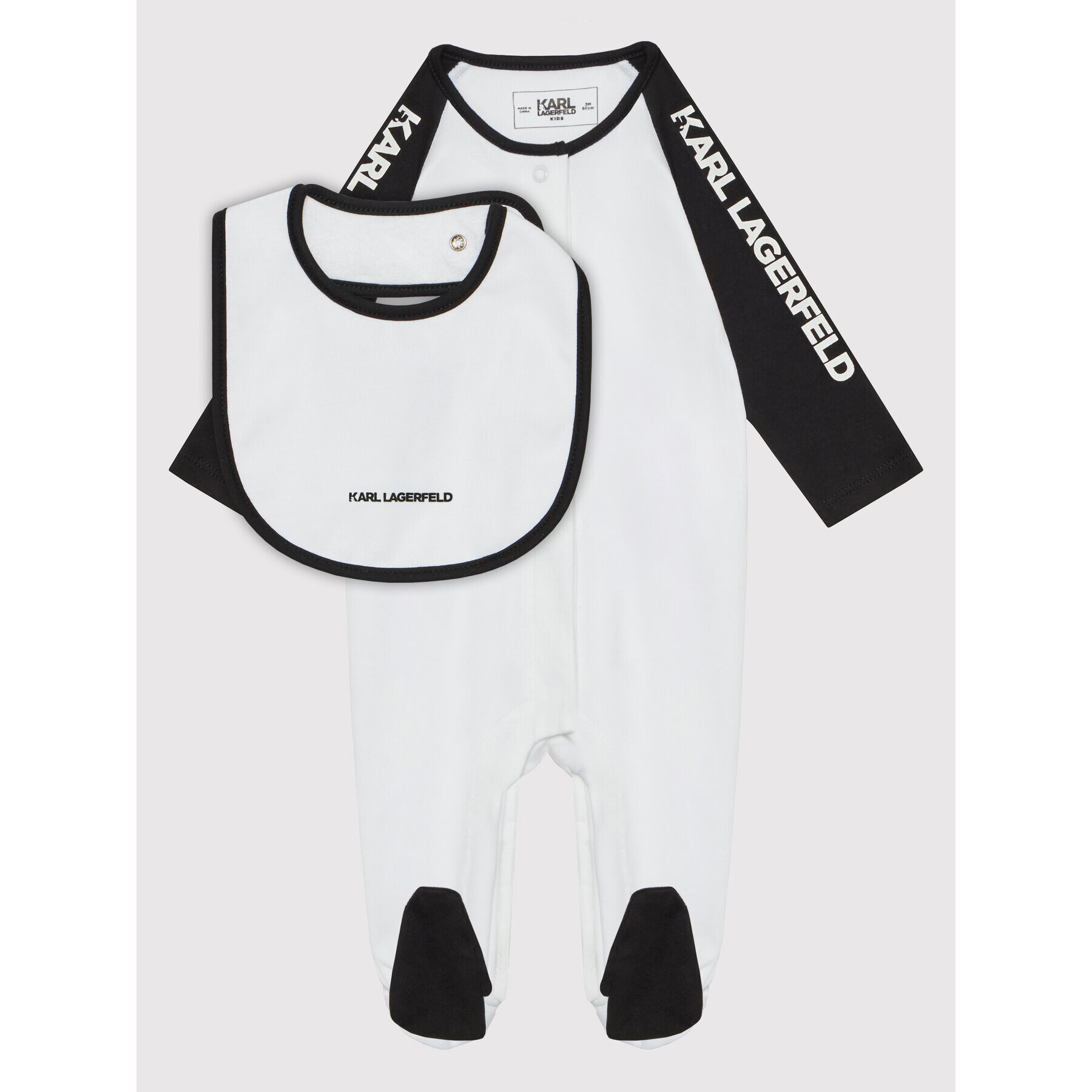 KARL LAGERFELD Ромпер Z98103 Бял Regular Fit - Pepit.bg