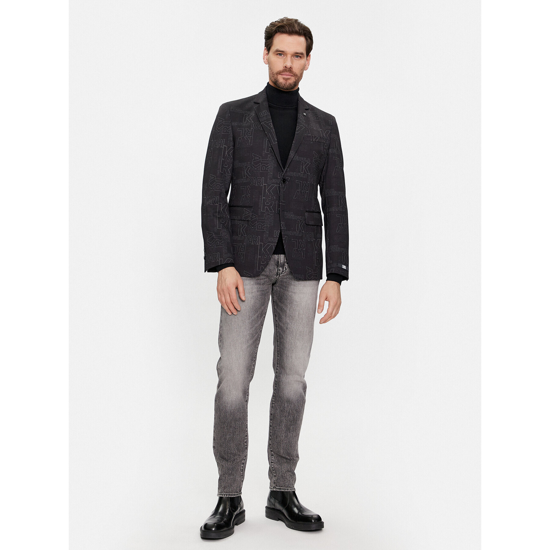 KARL LAGERFELD Сако 155205 541007 Черен Slim Fit - Pepit.bg