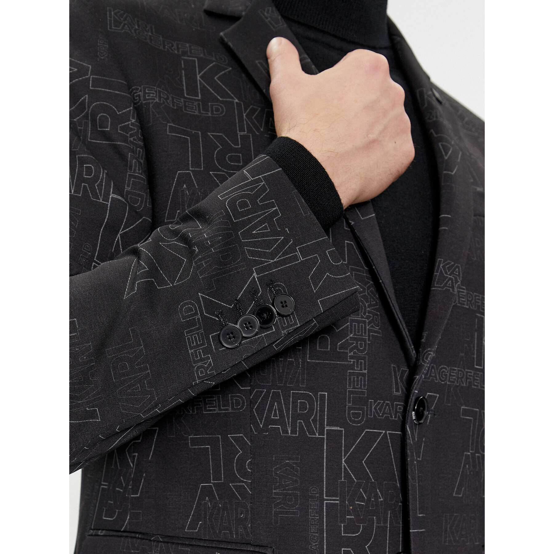 KARL LAGERFELD Сако 155205 541007 Черен Slim Fit - Pepit.bg