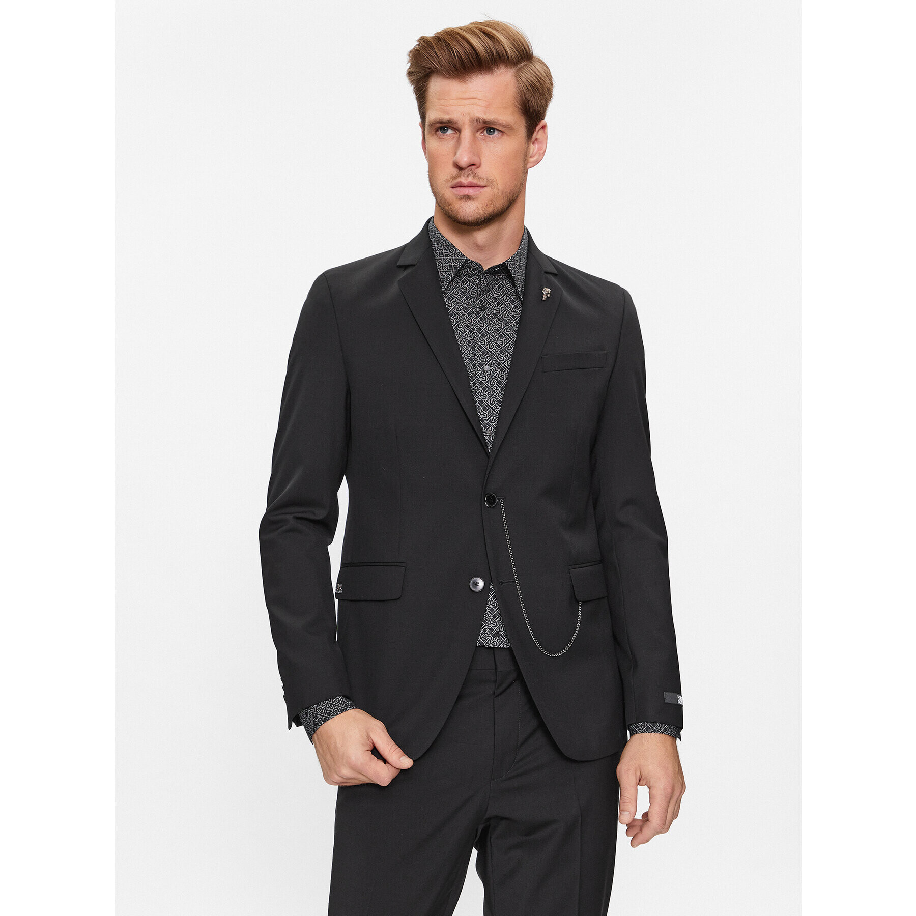 KARL LAGERFELD Сако 155254 534083 Черен Slim Fit - Pepit.bg