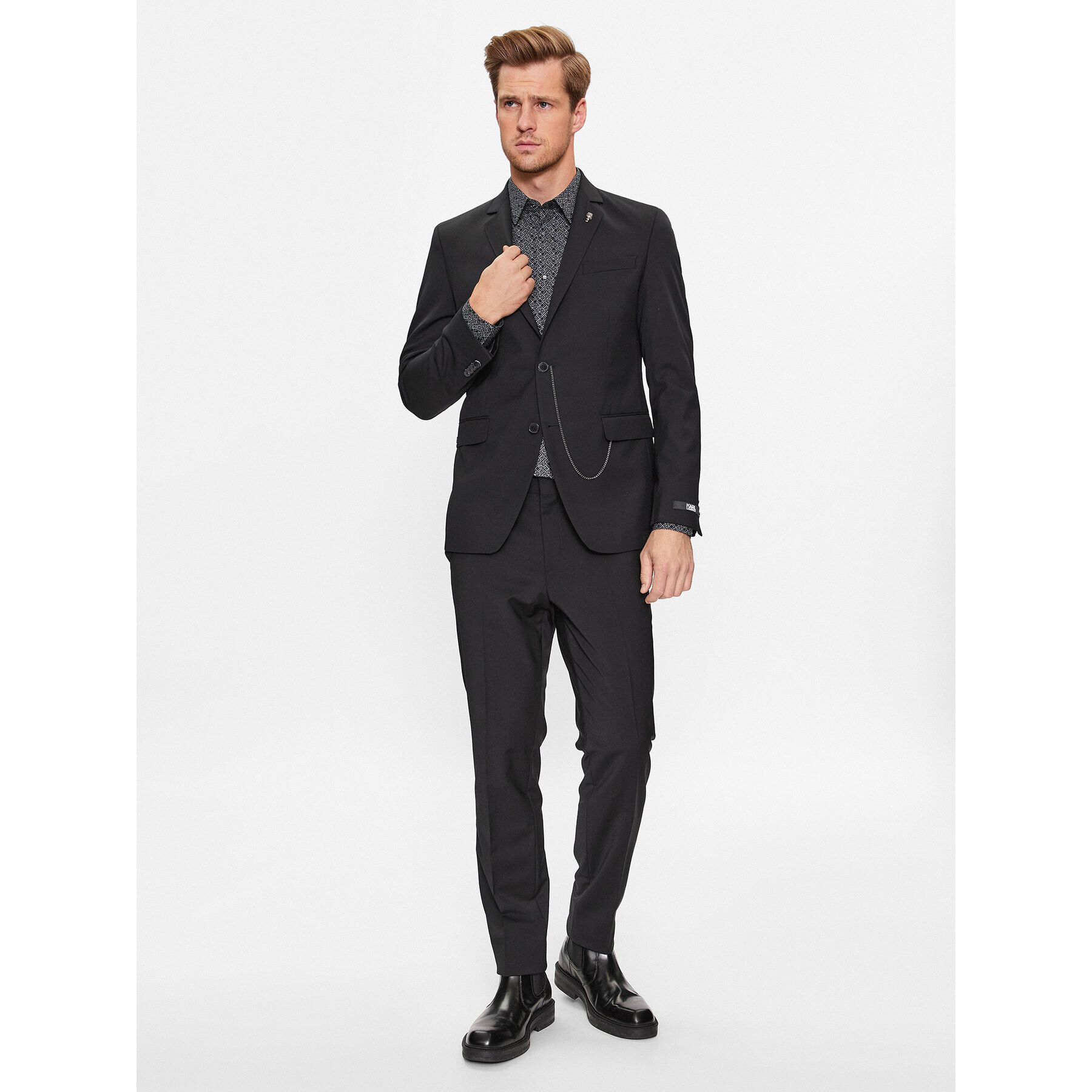 KARL LAGERFELD Сако 155254 534083 Черен Slim Fit - Pepit.bg