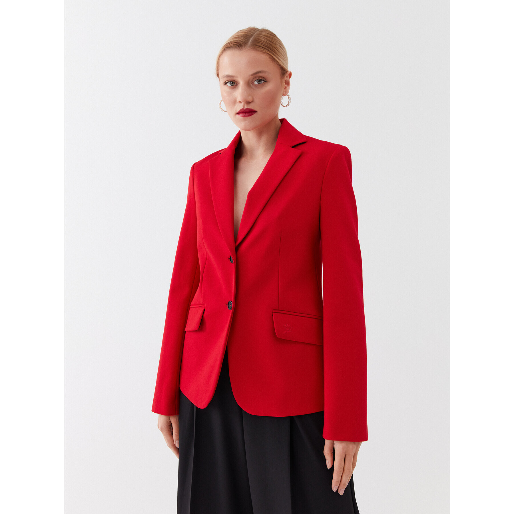 KARL LAGERFELD Сако 230W1402 Червен Regular Fit - Pepit.bg