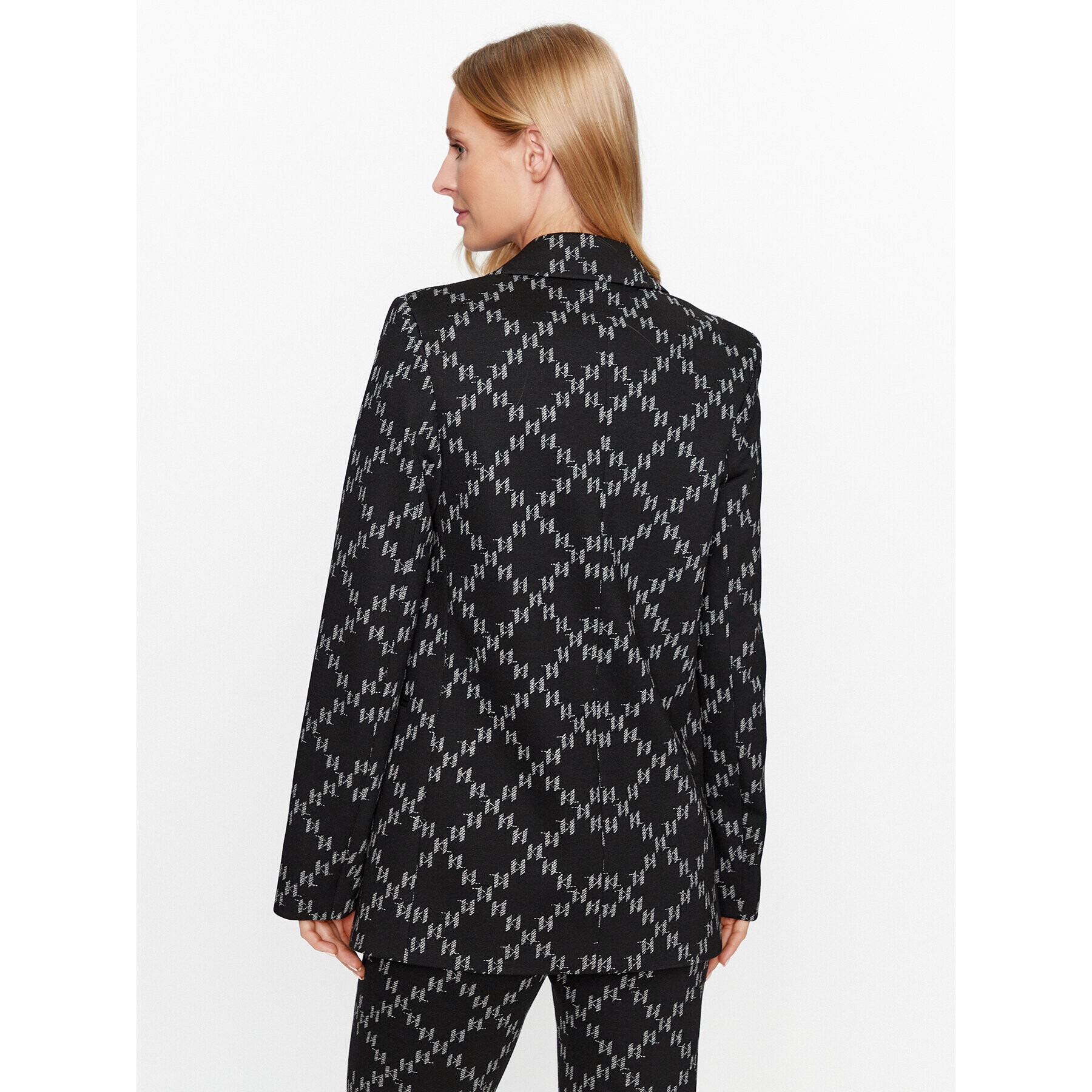 KARL LAGERFELD Сако Embellished Logo 236W1400 Черен Regular Fit - Pepit.bg