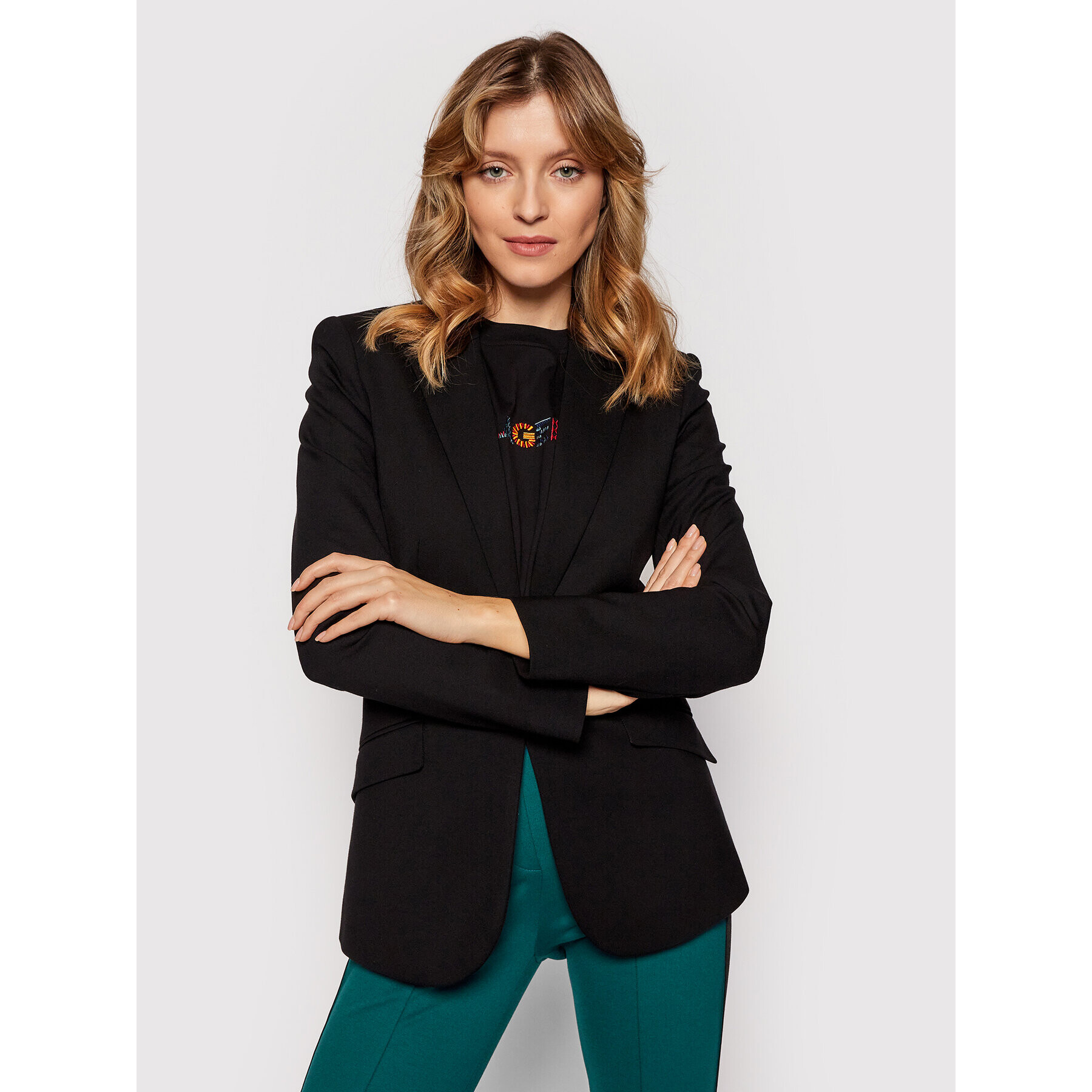 KARL LAGERFELD Блейзър Punto 211W1406 Черен Regular Fit - Pepit.bg