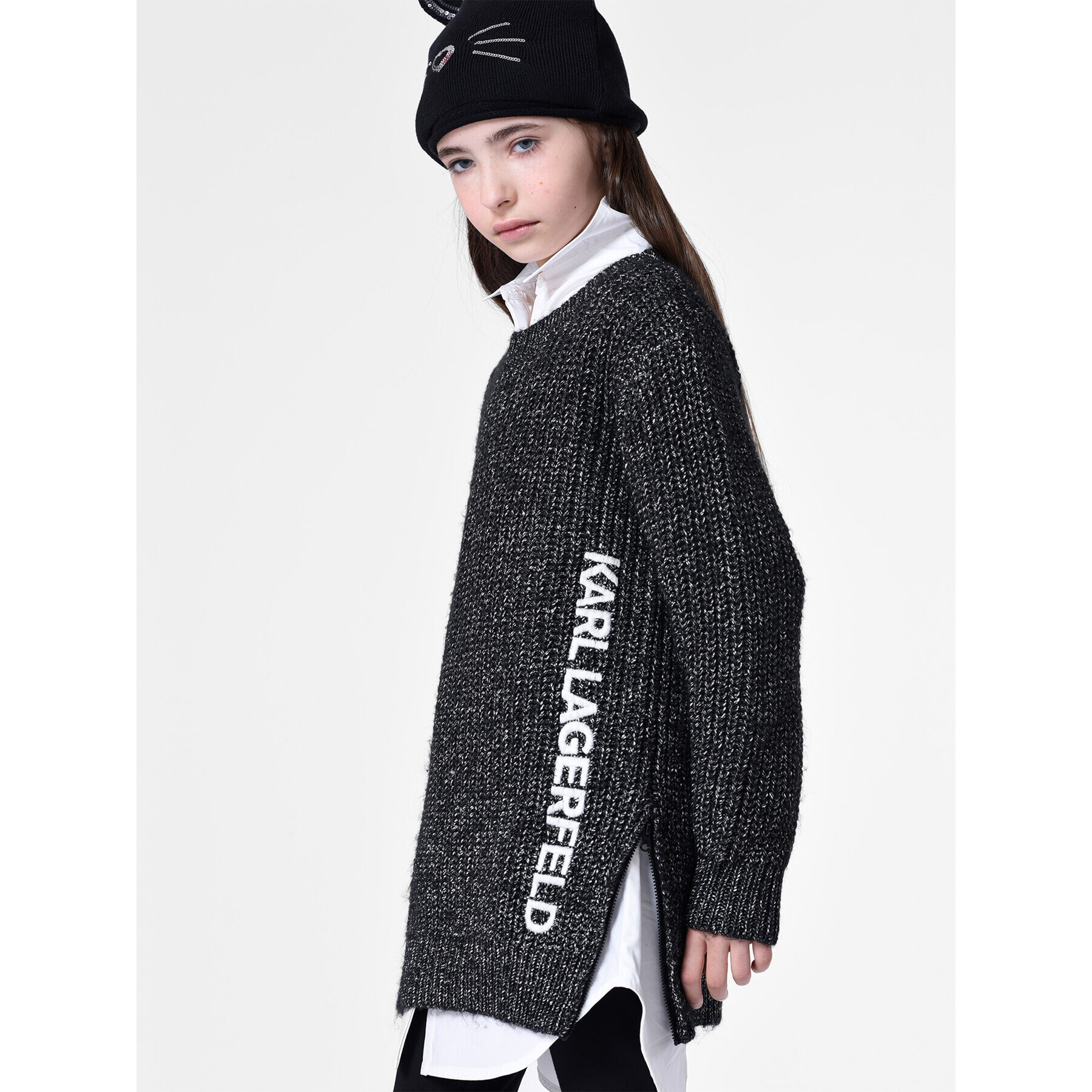 Karl Lagerfeld Kids Шапка Z11059 Черен - Pepit.bg