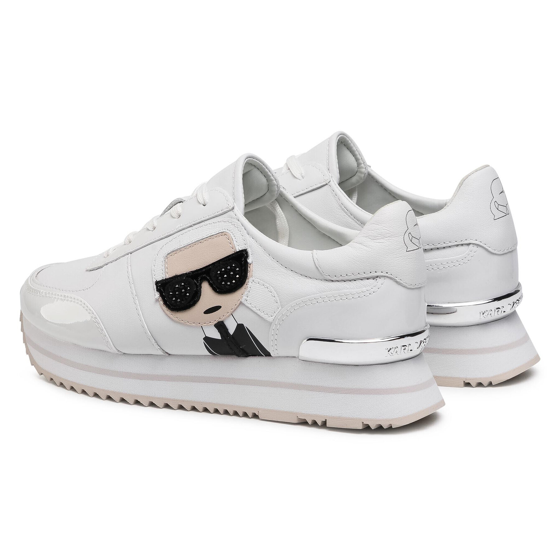 KARL LAGERFELD Сникърси KL61930 Бял - Pepit.bg