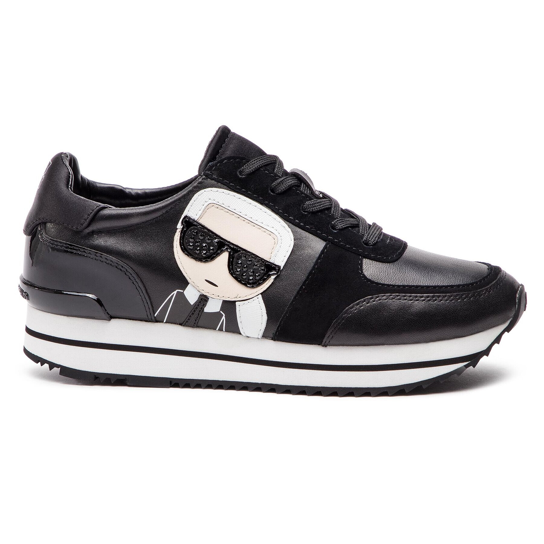 KARL LAGERFELD Сникърси KL61930 Черен - Pepit.bg