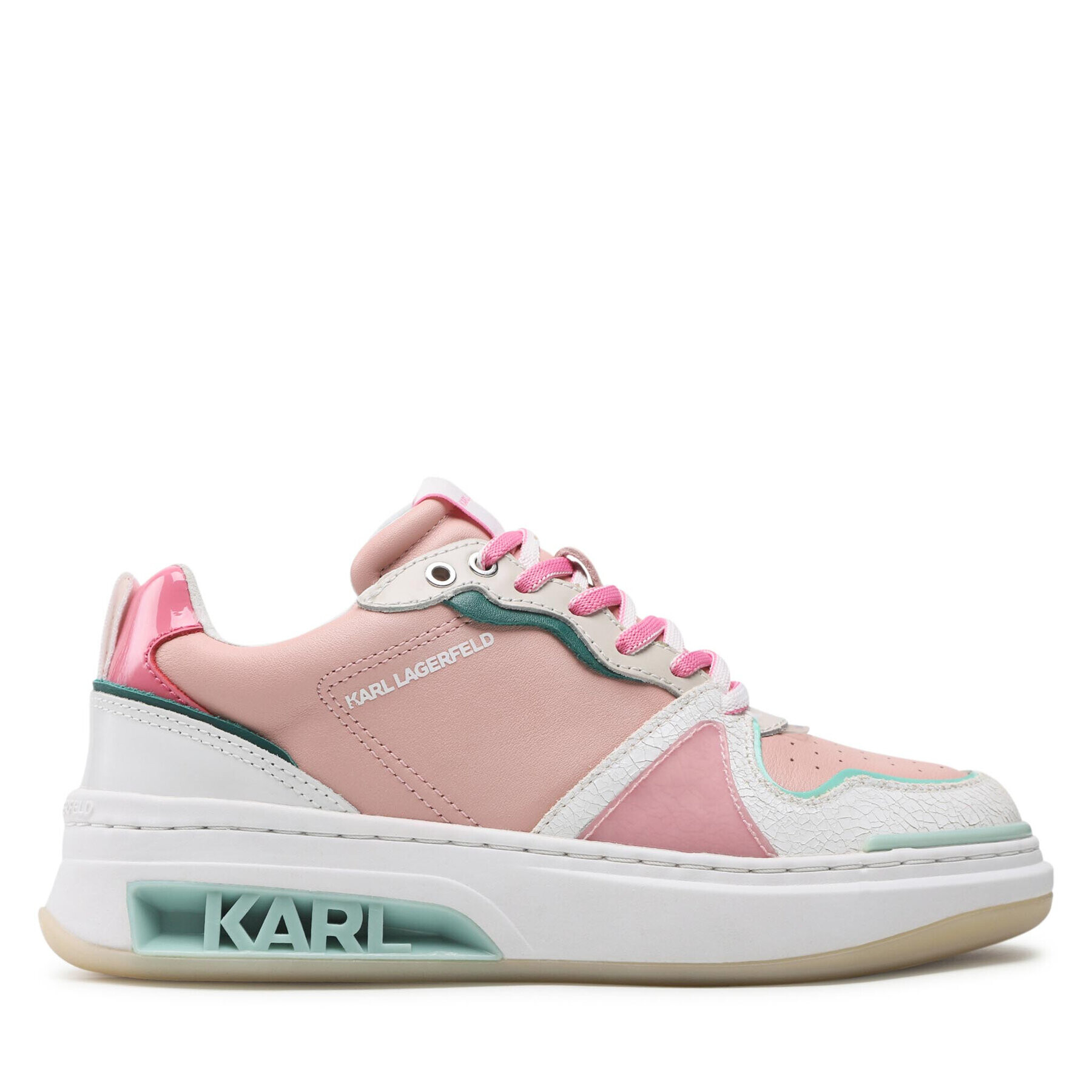 KARL LAGERFELD Сникърси KL62024 Розов - Pepit.bg