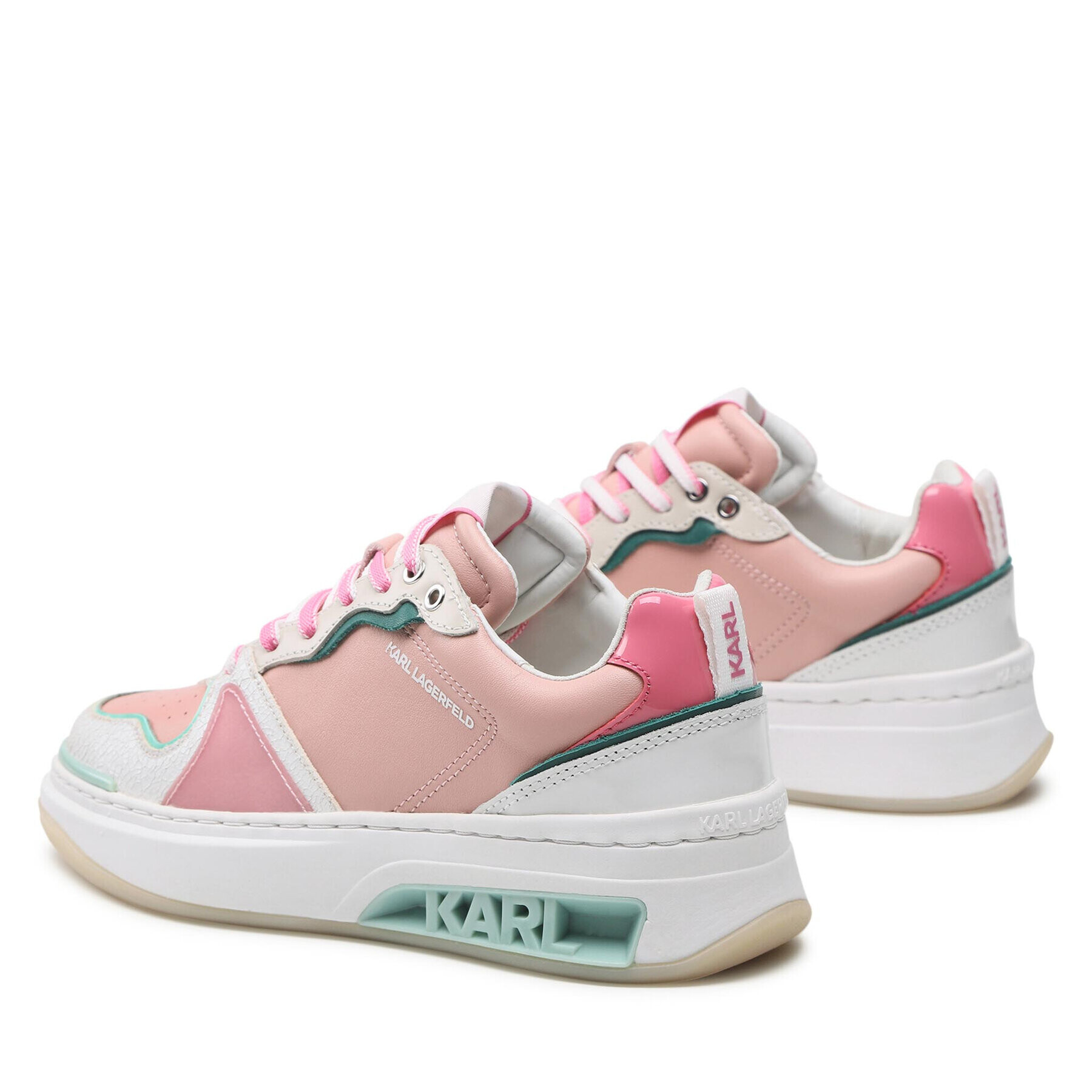 KARL LAGERFELD Сникърси KL62024 Розов - Pepit.bg