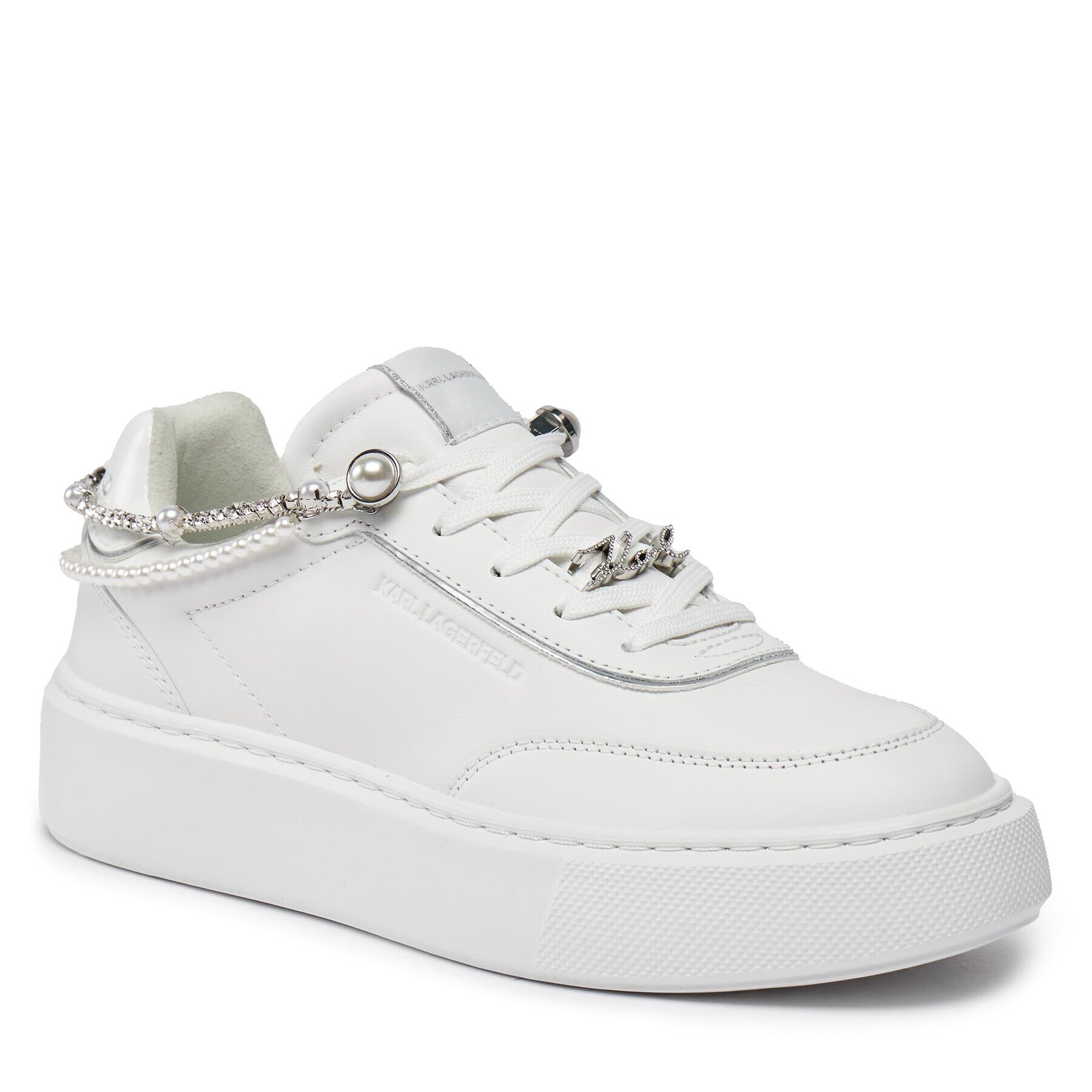 KARL LAGERFELD Сникърси KL62229A Бял - Pepit.bg