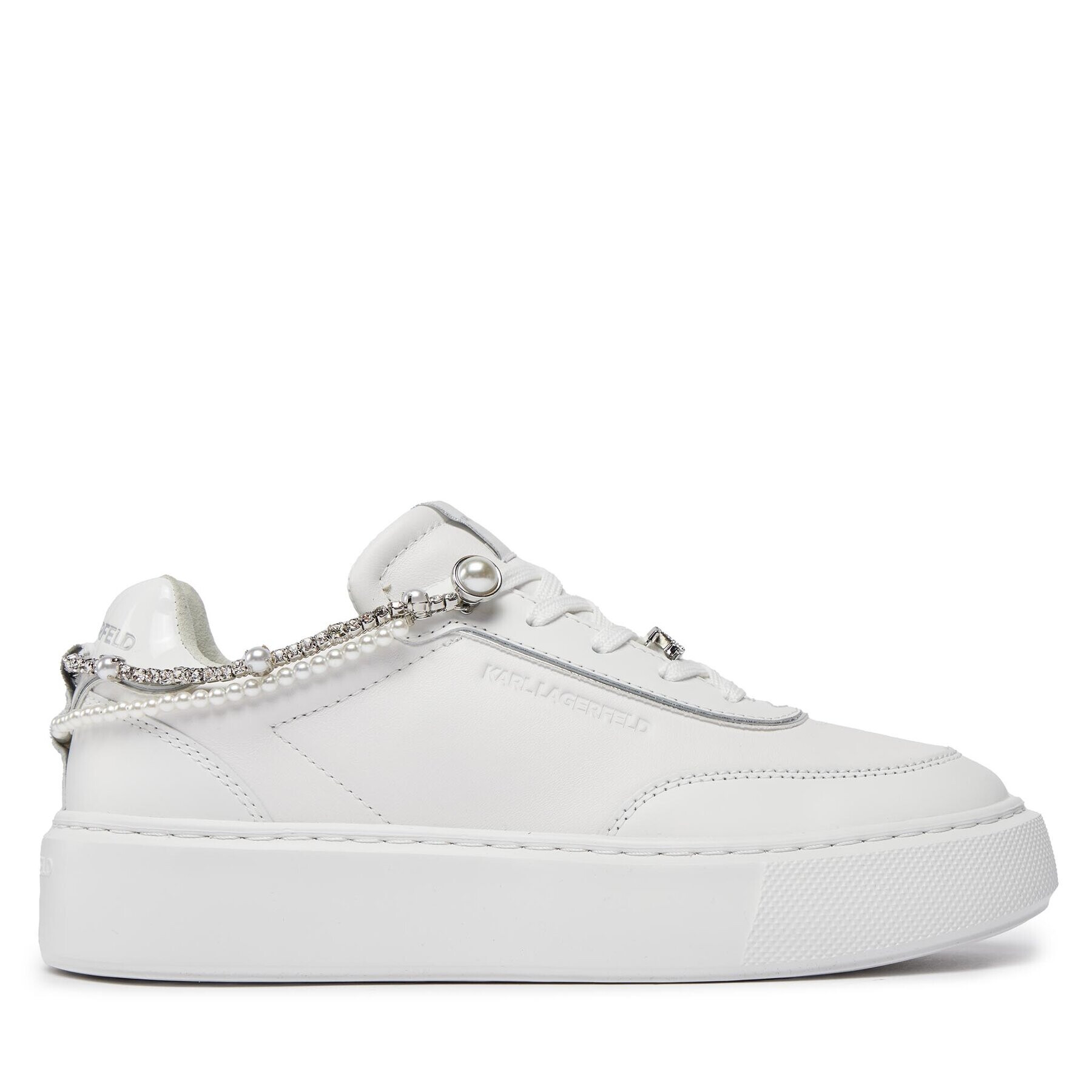 KARL LAGERFELD Сникърси KL62229A Бял - Pepit.bg