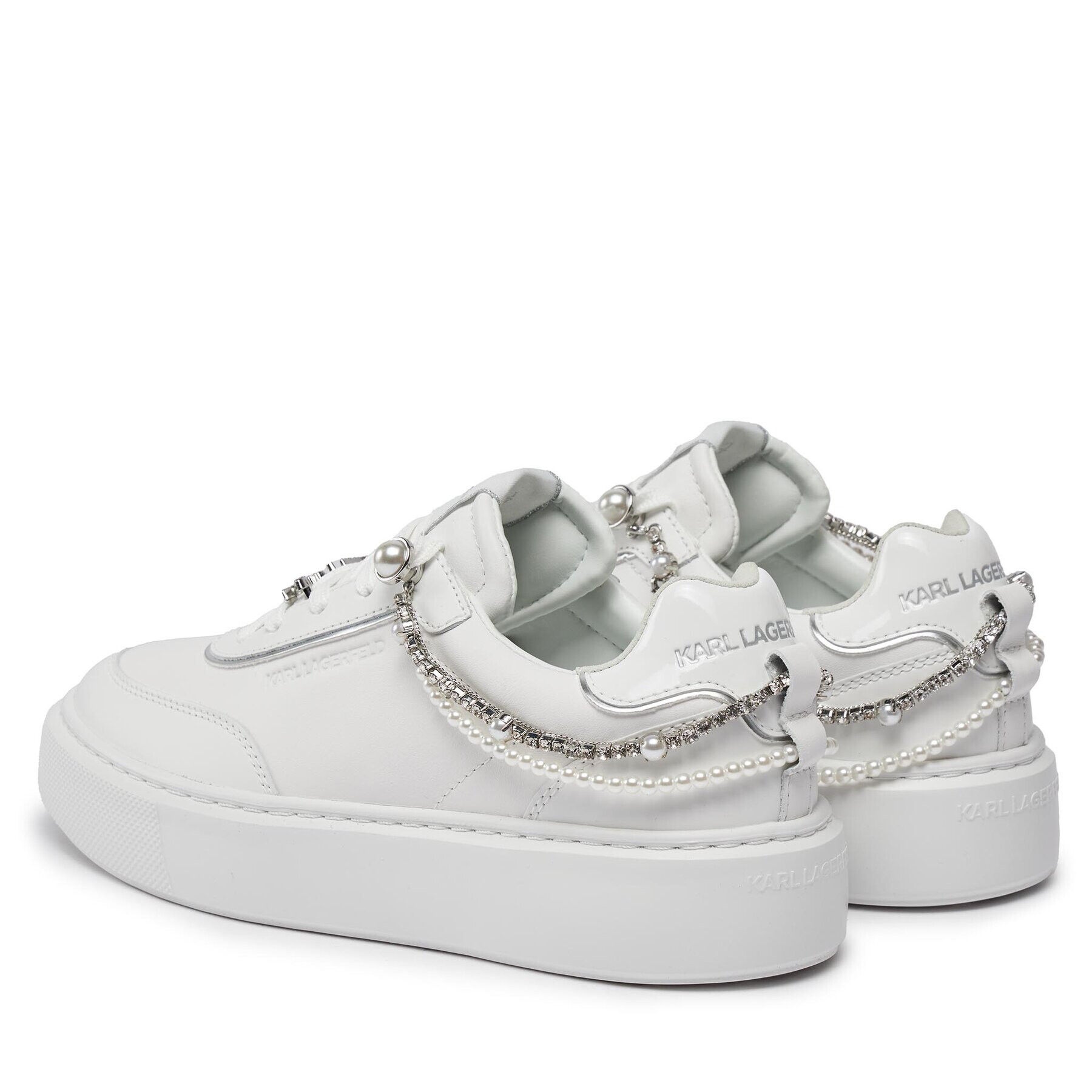 KARL LAGERFELD Сникърси KL62229A Бял - Pepit.bg