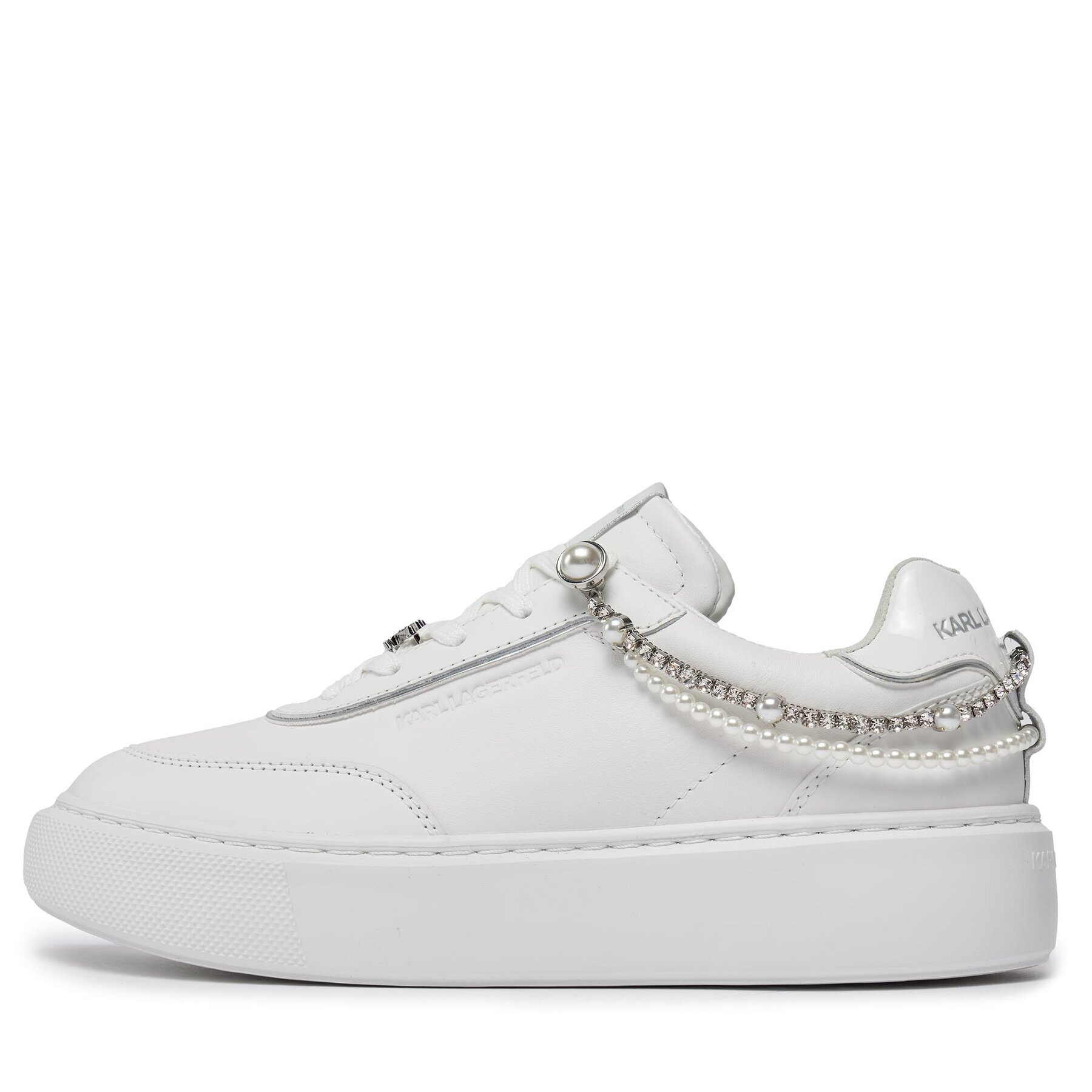 KARL LAGERFELD Сникърси KL62229A Бял - Pepit.bg