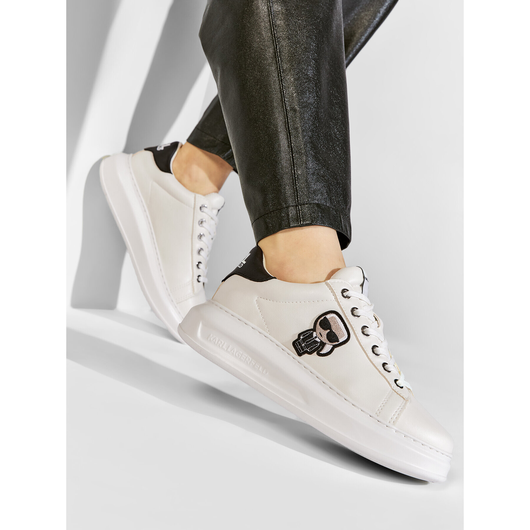 KARL LAGERFELD Сникърси KL62530A Бял - Pepit.bg