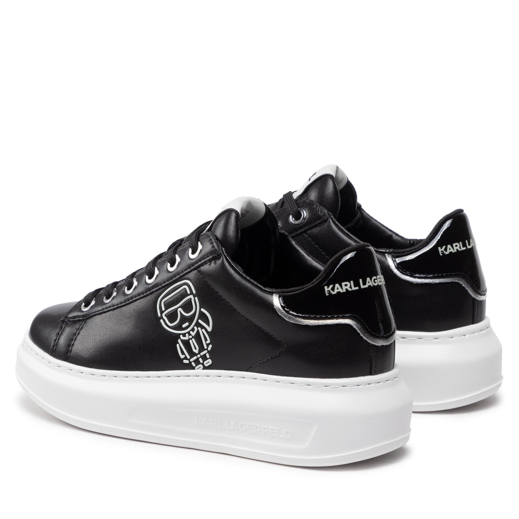 KARL LAGERFELD Сникърси KL62531G Черен - Pepit.bg