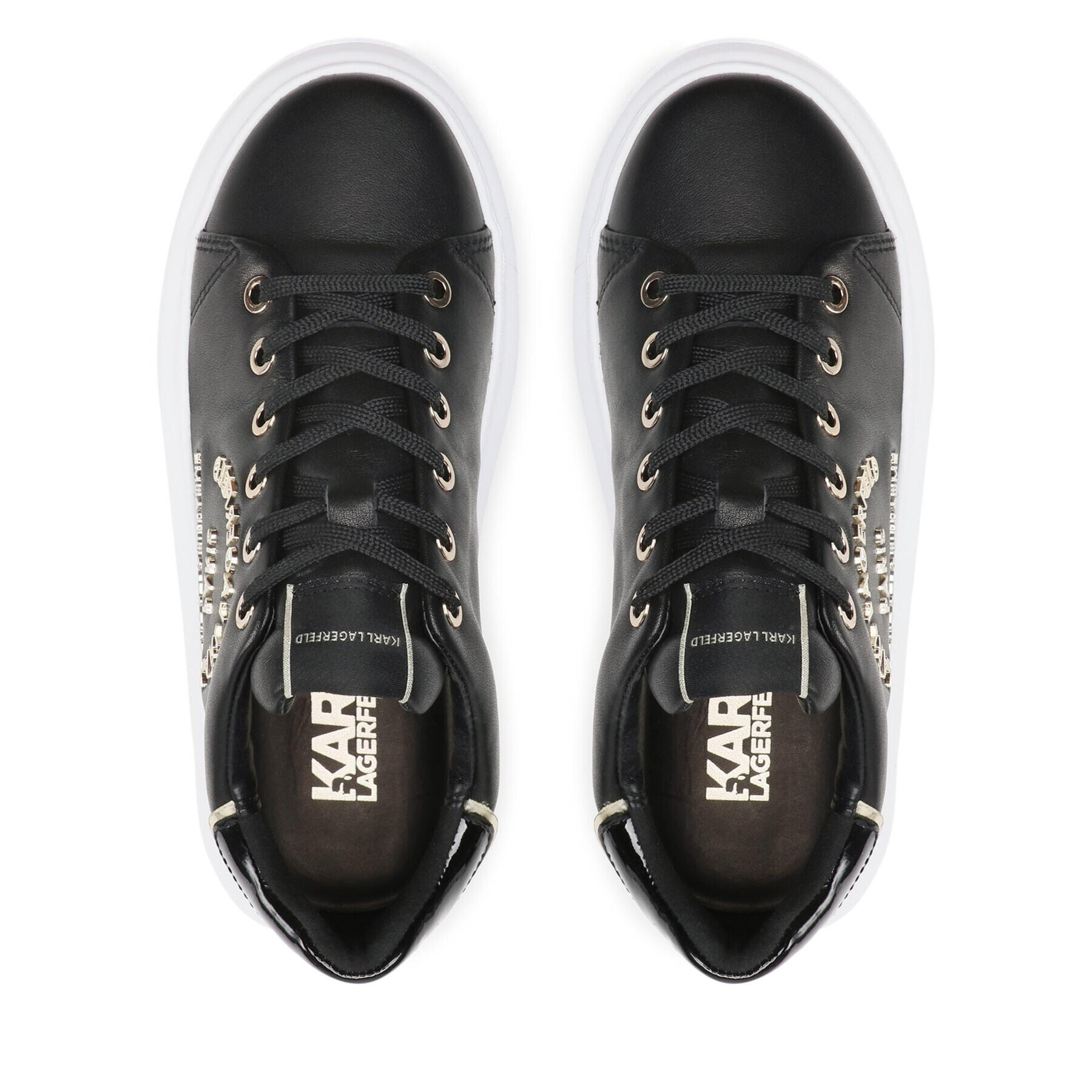 KARL LAGERFELD Сникърси KL62539 Черен - Pepit.bg