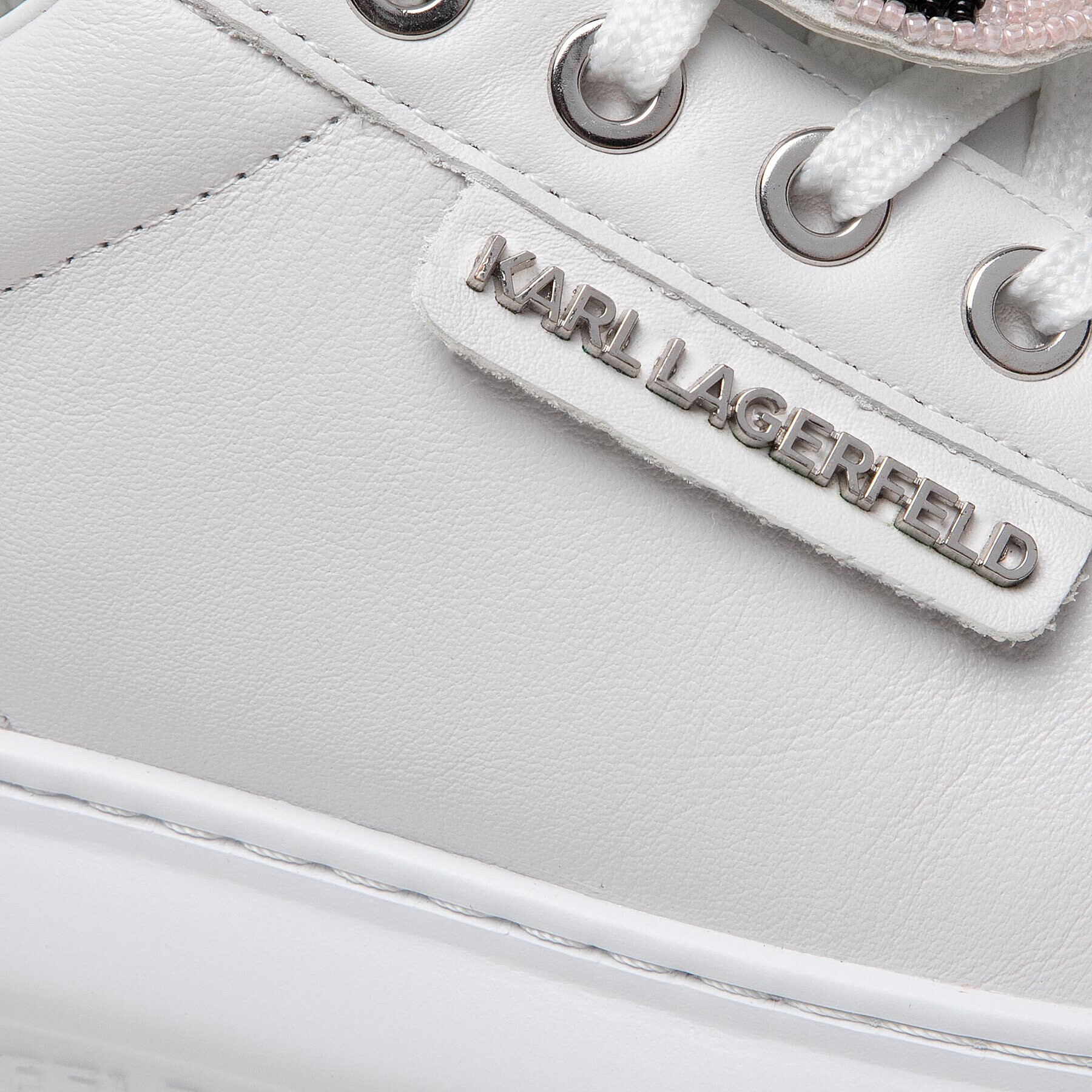 KARL LAGERFELD Сникърси KL62576A Бял - Pepit.bg