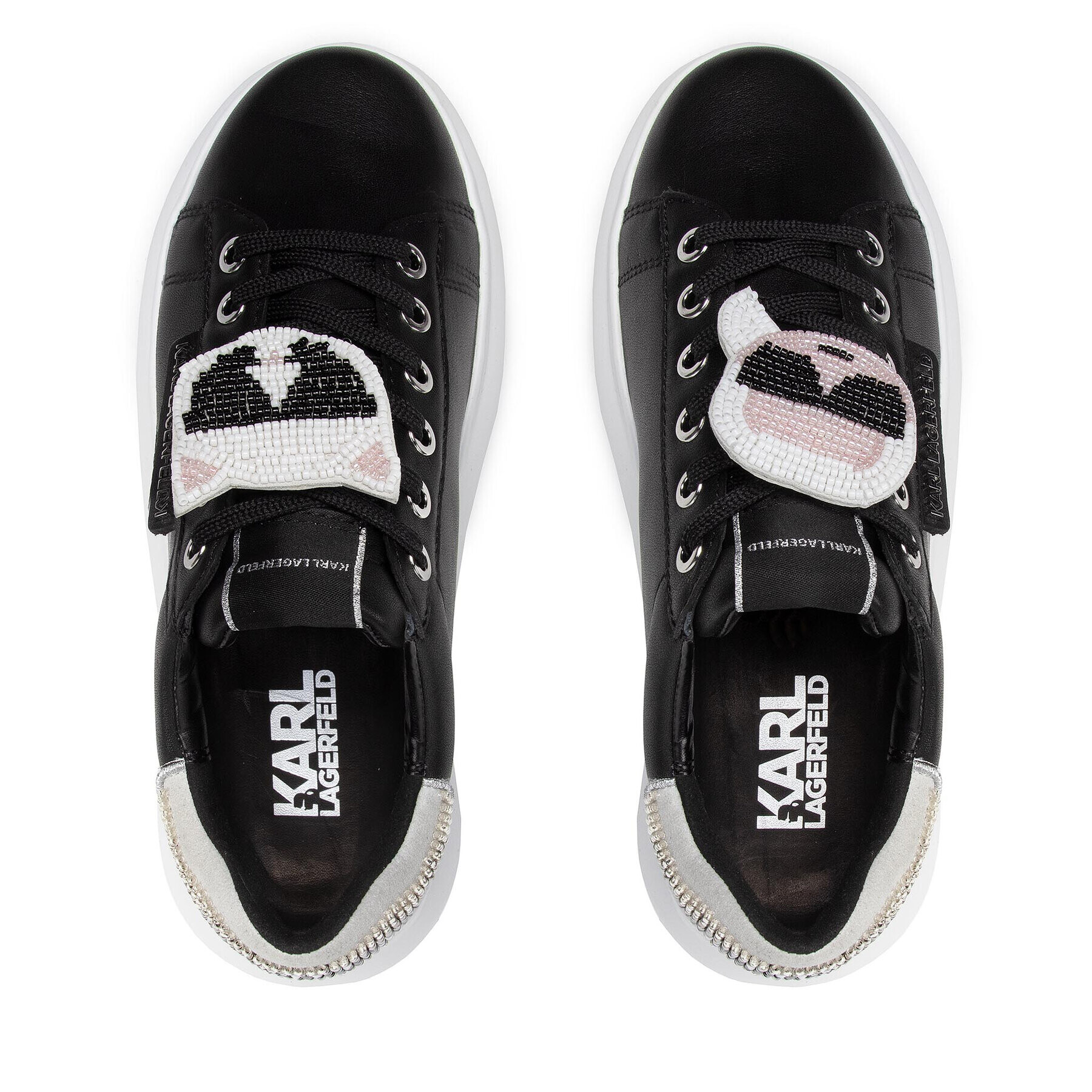 KARL LAGERFELD Сникърси KL62576A Черен - Pepit.bg