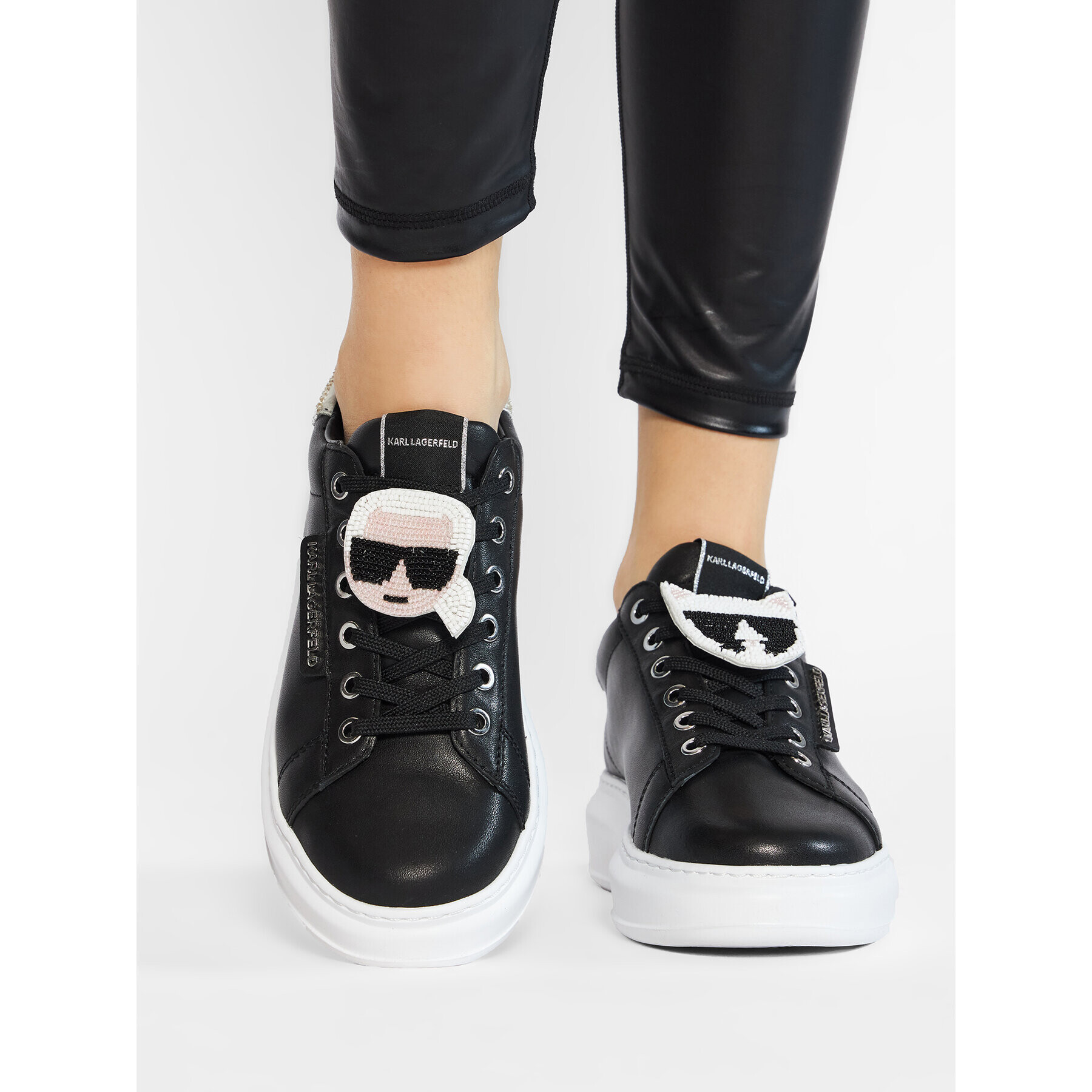 KARL LAGERFELD Сникърси KL62576A Черен - Pepit.bg