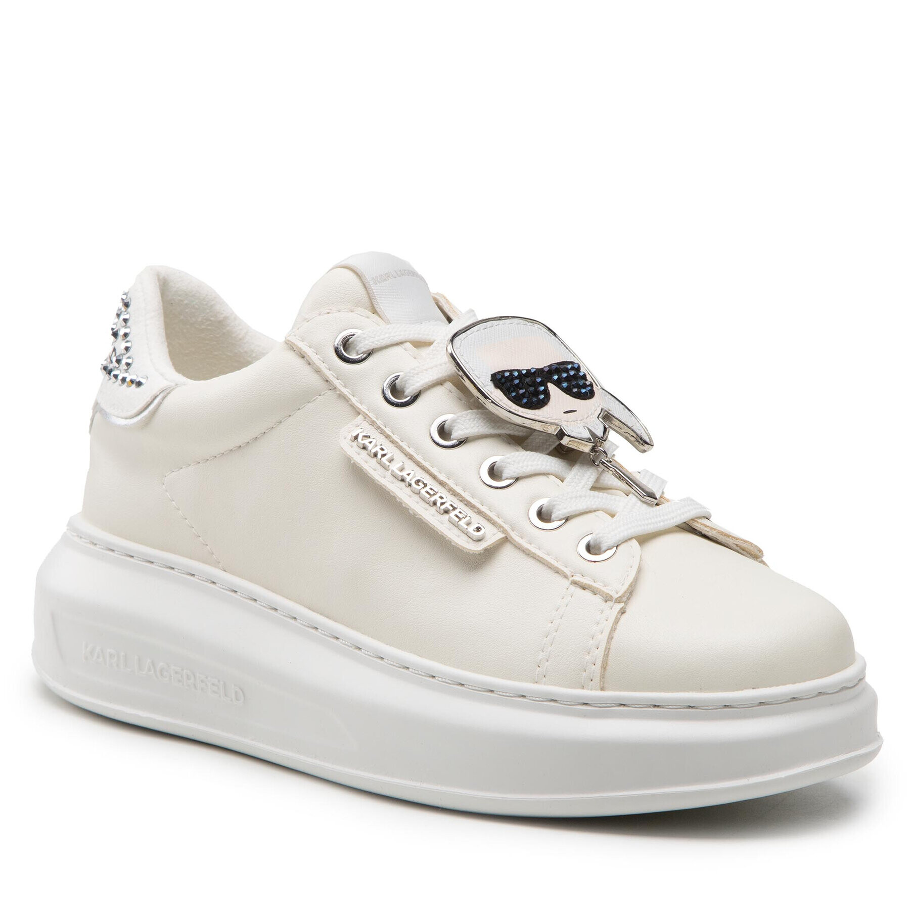 KARL LAGERFELD Сникърси KL62576C Бял - Pepit.bg