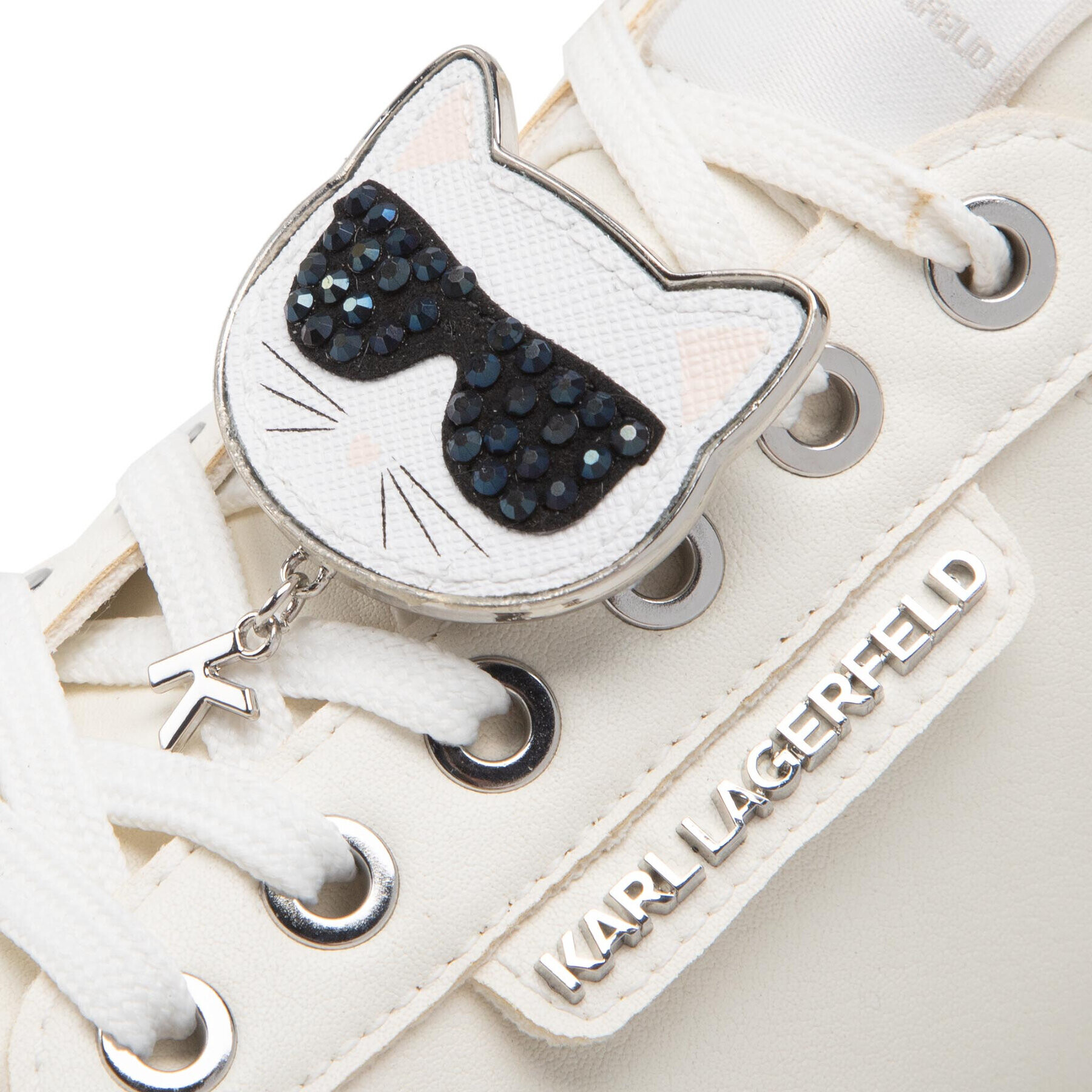 KARL LAGERFELD Сникърси KL62576C Бял - Pepit.bg