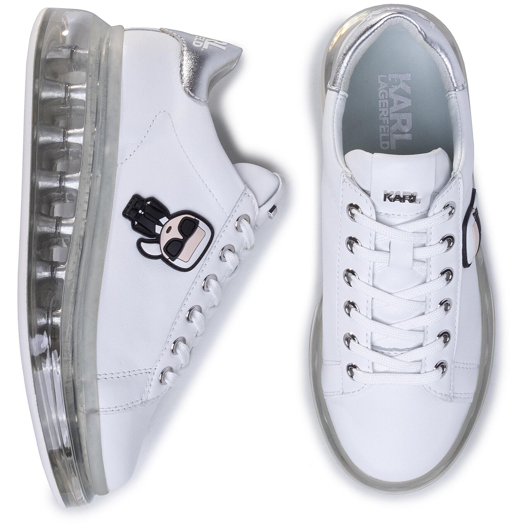 KARL LAGERFELD Сникърси KL62630 Бял - Pepit.bg
