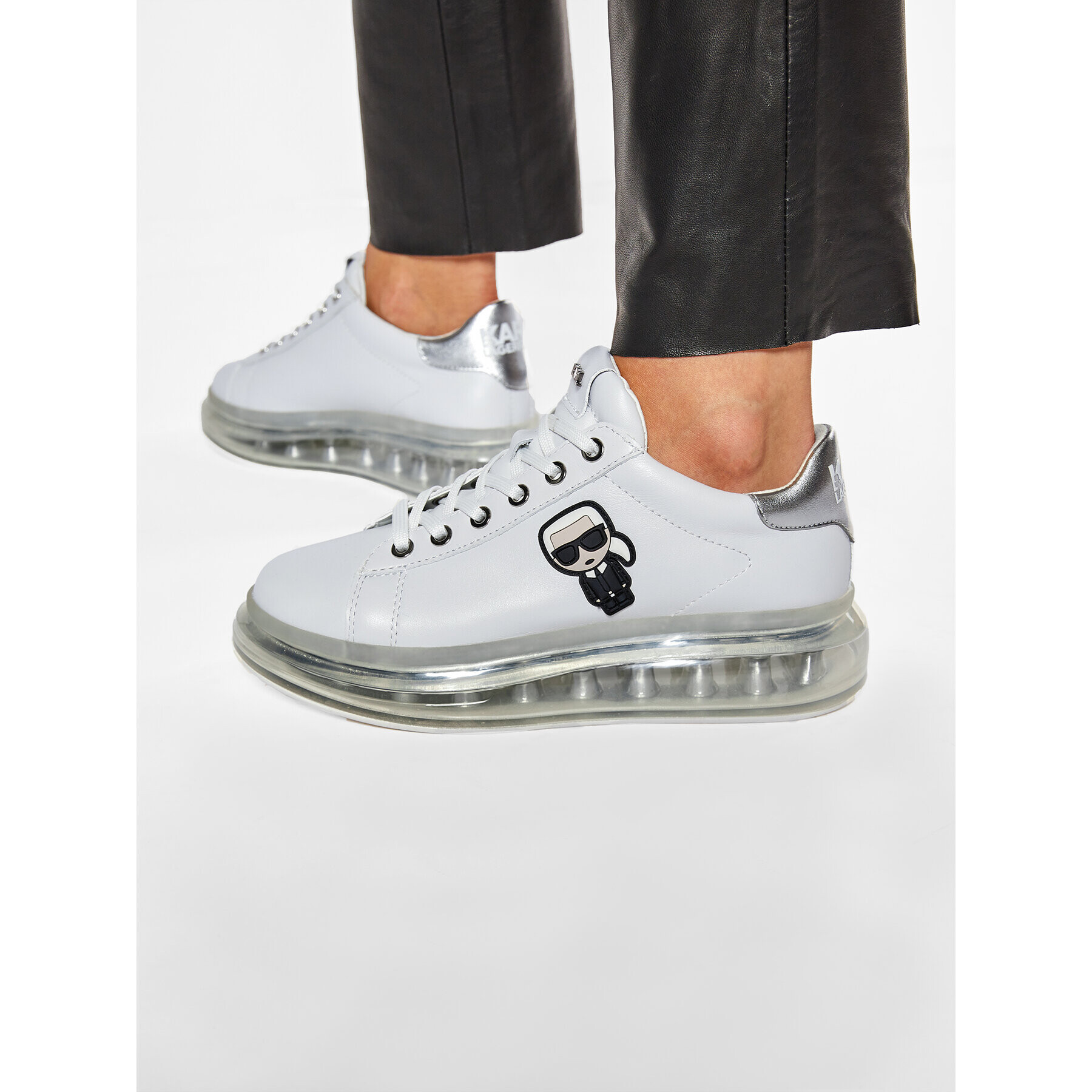 KARL LAGERFELD Сникърси KL62630 Бял - Pepit.bg