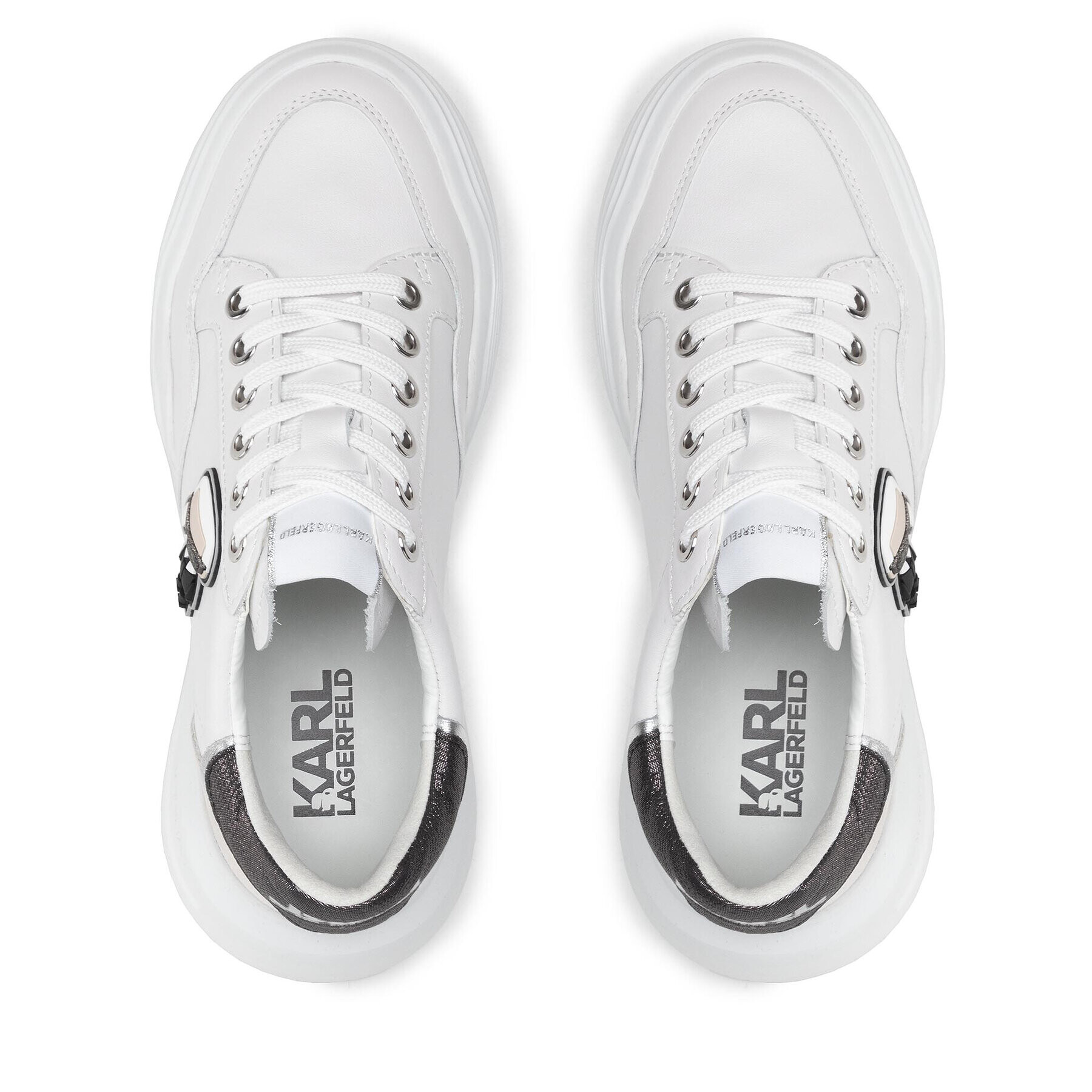 KARL LAGERFELD Сникърси KL62830 Бял - Pepit.bg