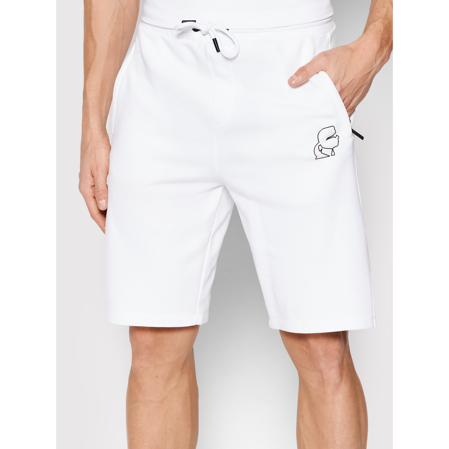KARL LAGERFELD Спортни шорти 705414 521900 Бял Regular Fit - Pepit.bg