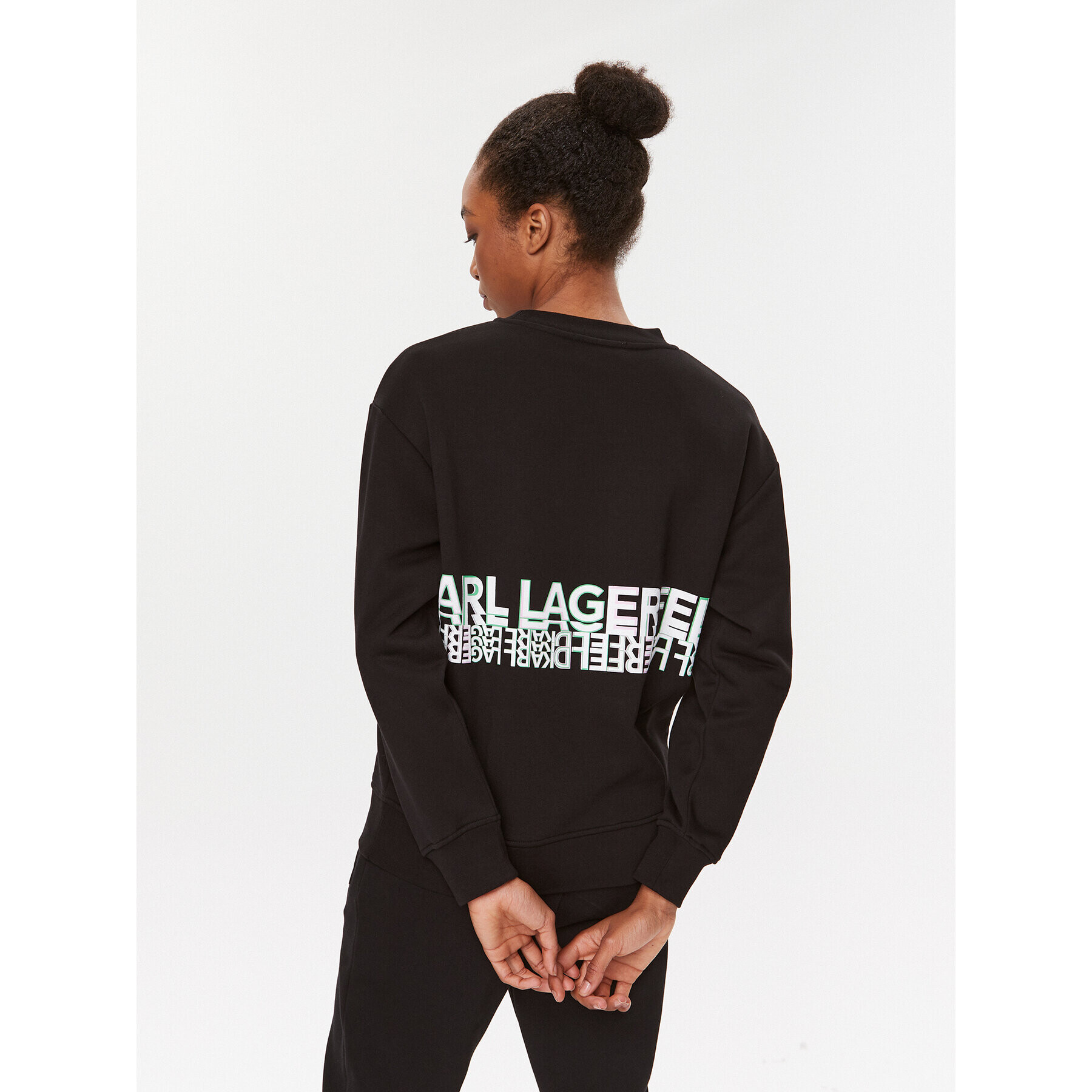 KARL LAGERFELD Суитшърт 235W1813 Черен Regular Fit - Pepit.bg