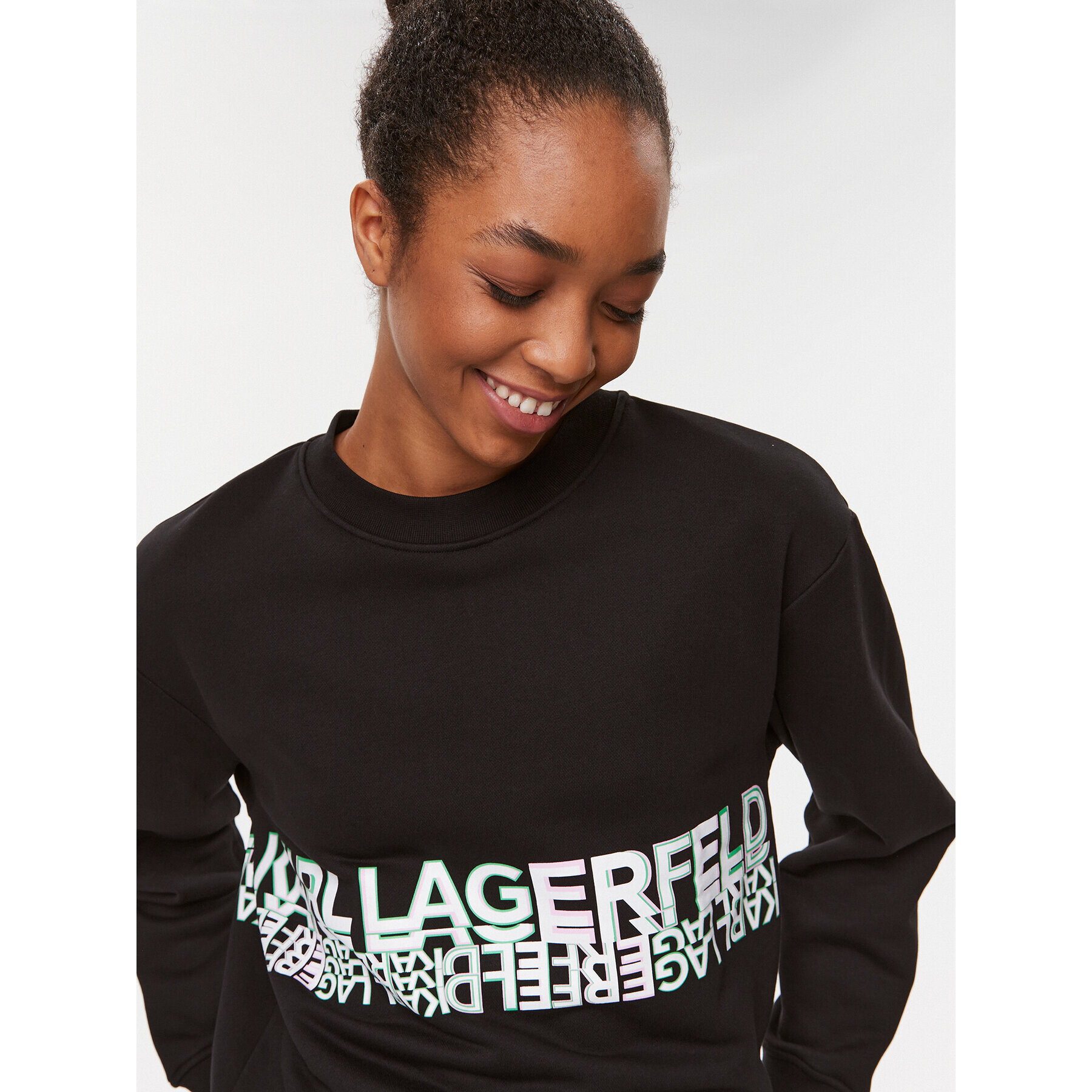 KARL LAGERFELD Суитшърт 235W1813 Черен Regular Fit - Pepit.bg