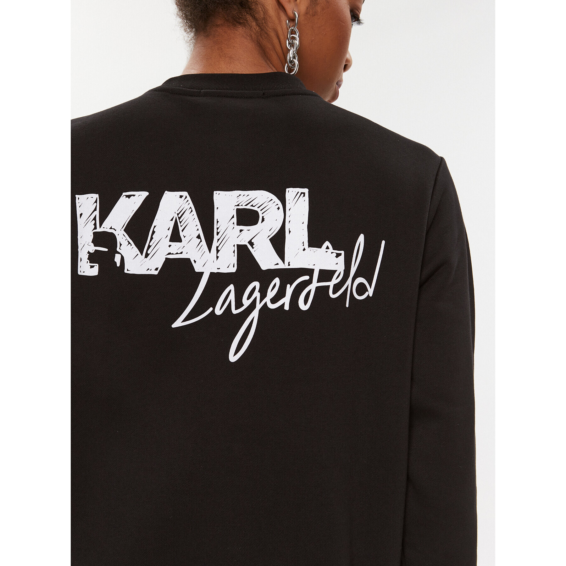 KARL LAGERFELD Суитшърт 235W1817 Черен Regular Fit - Pepit.bg