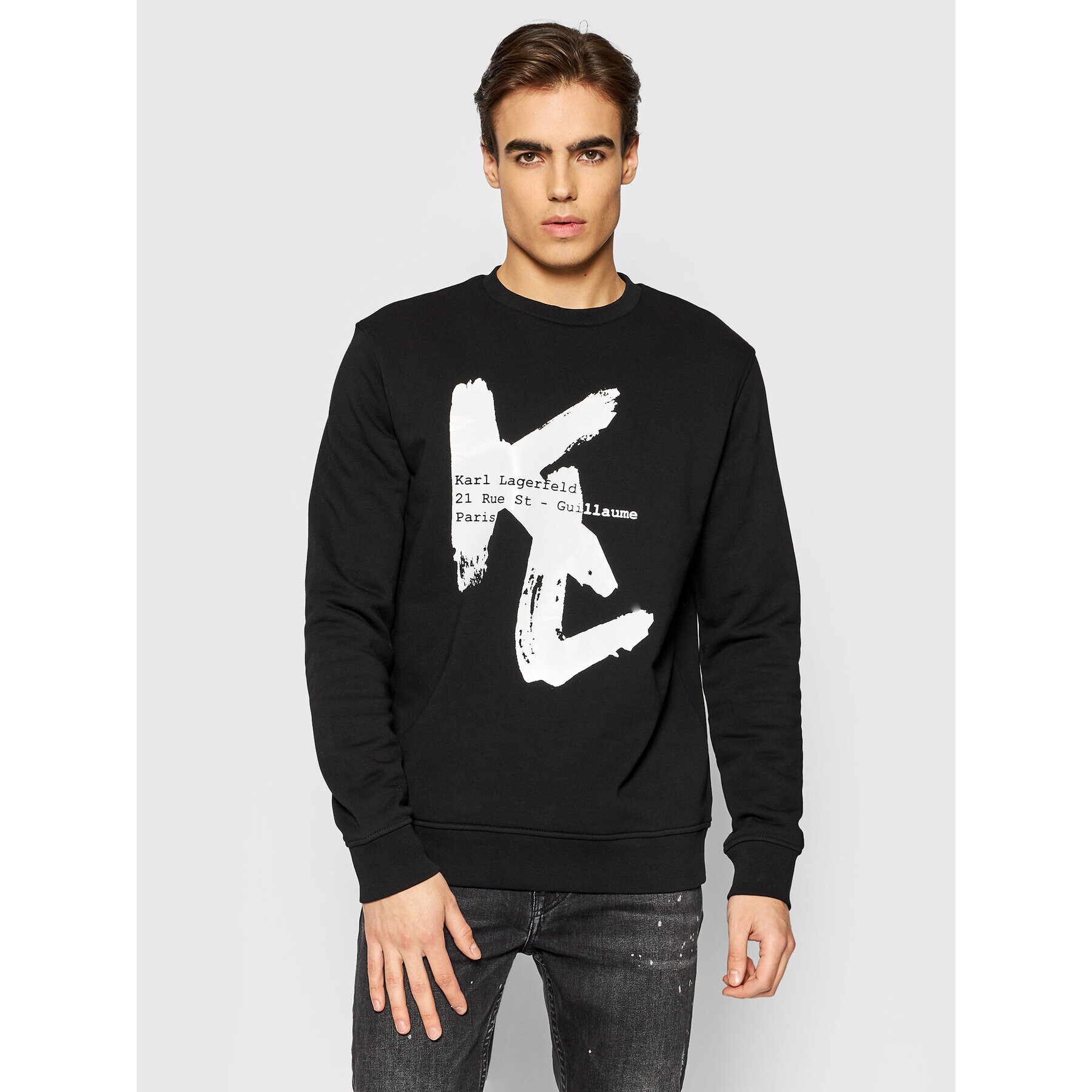 KARL LAGERFELD Суитшърт 705002 512913 Черен Regular Fit - Pepit.bg