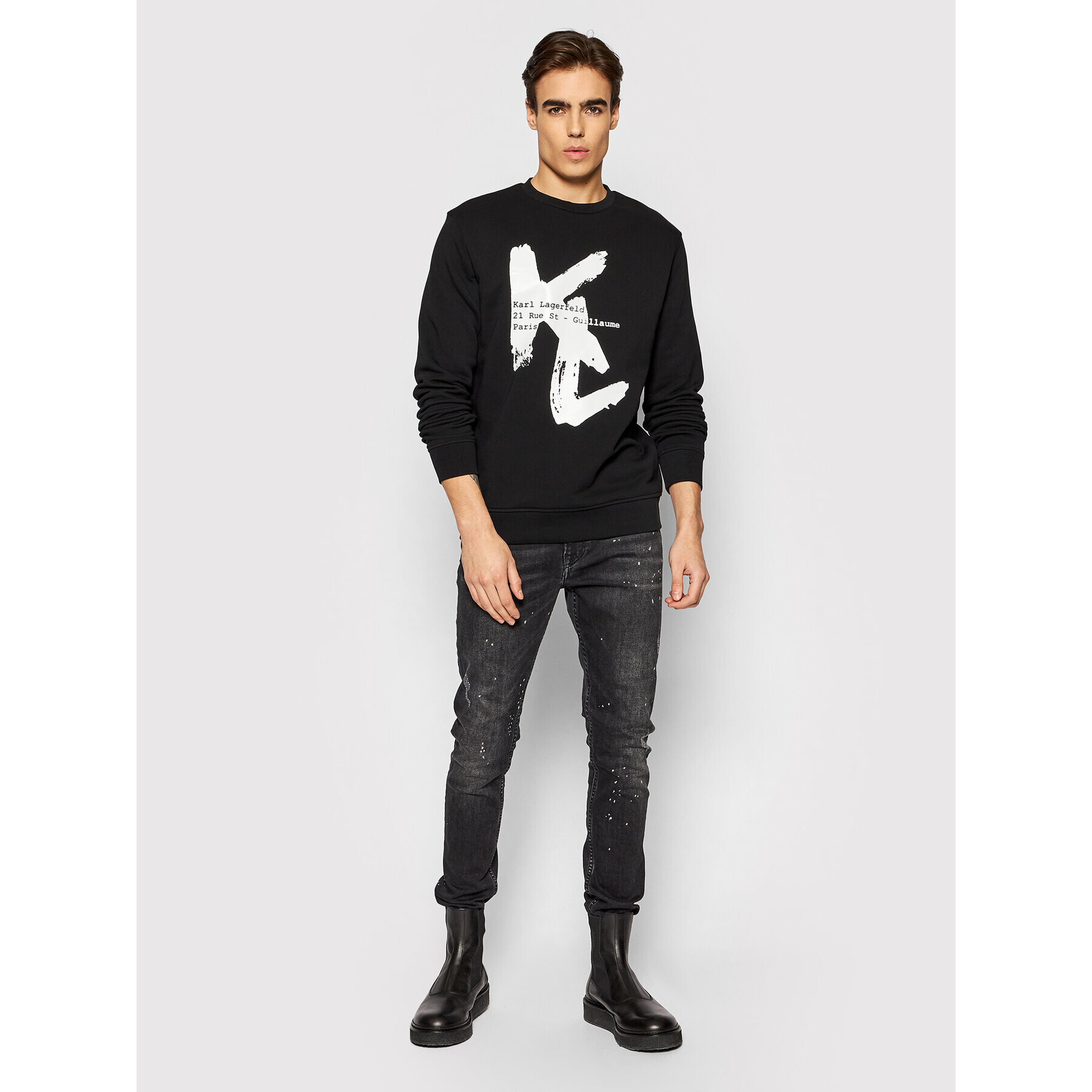 KARL LAGERFELD Суитшърт 705002 512913 Черен Regular Fit - Pepit.bg