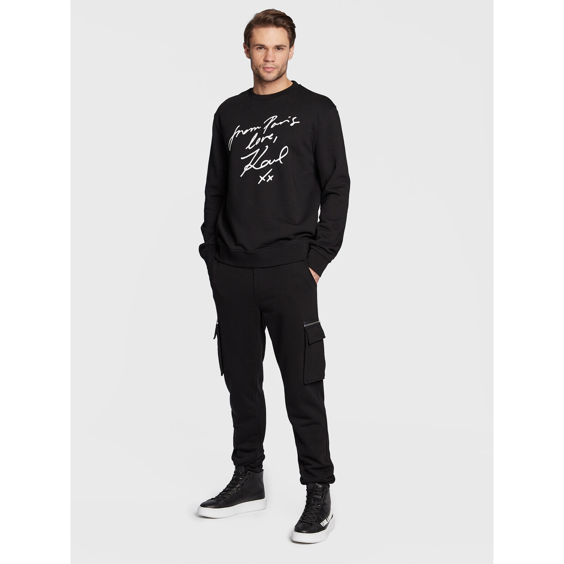 KARL LAGERFELD Суитшърт 705025 524910 Черен Regular Fit - Pepit.bg