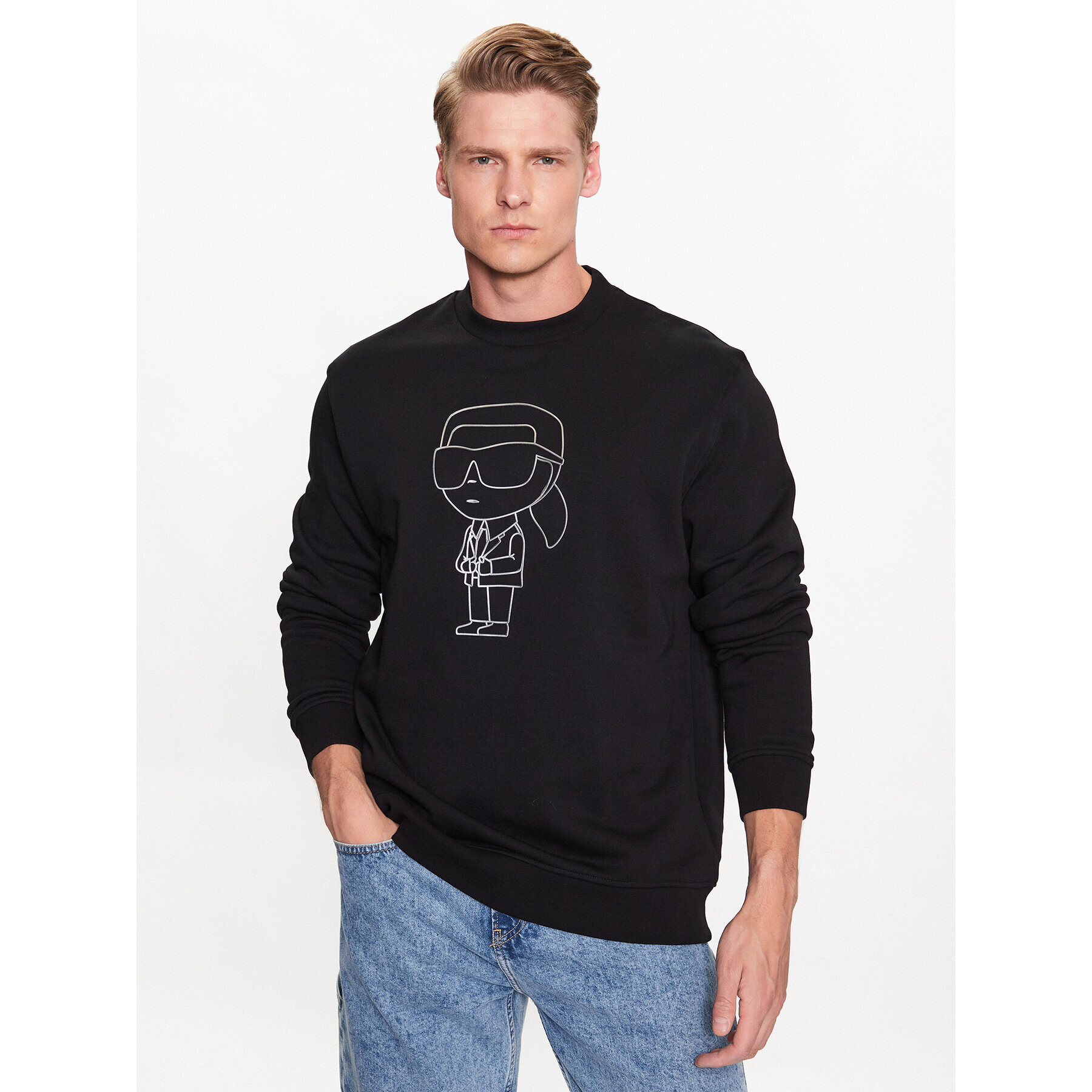 KARL LAGERFELD Суитшърт 705041 532900 Черен Regular Fit - Pepit.bg