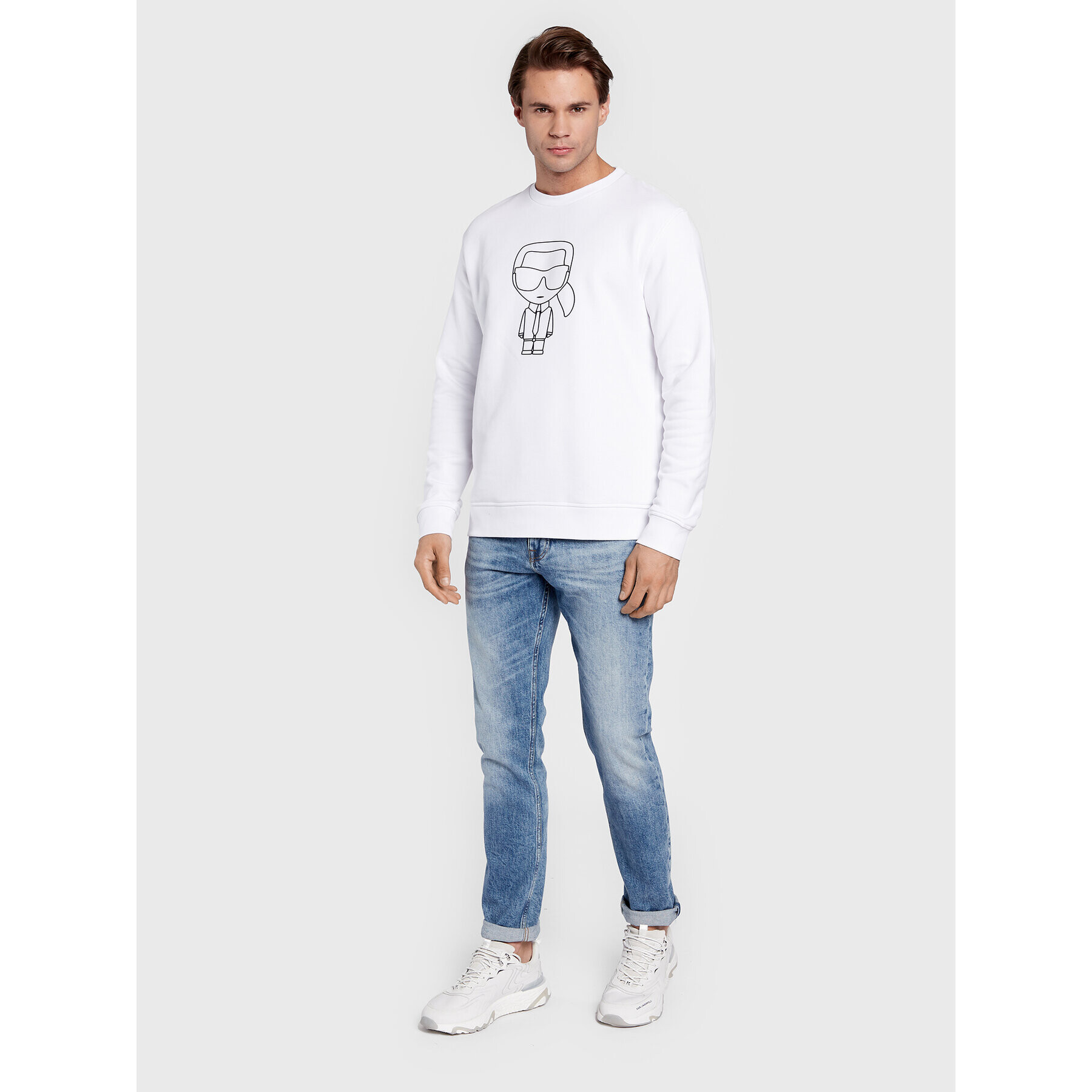 KARL LAGERFELD Суитшърт 705043 524910 Бял Regular Fit - Pepit.bg