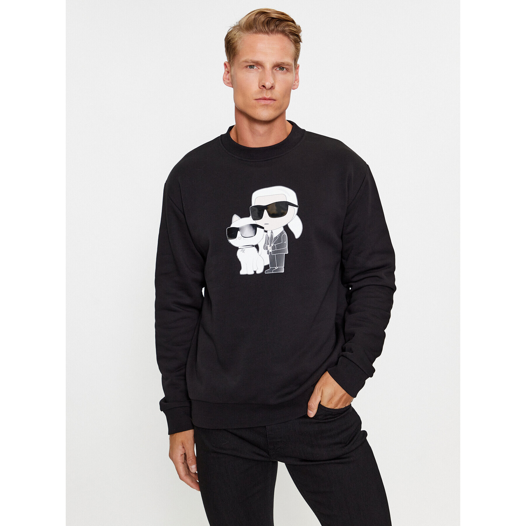 KARL LAGERFELD Суитшърт 705063 534940 Черен Regular Fit - Pepit.bg