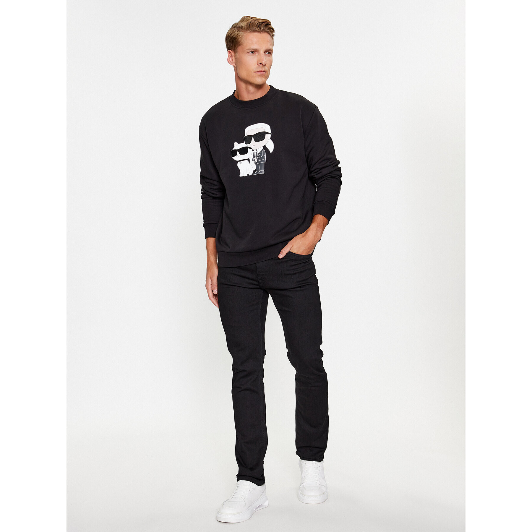 KARL LAGERFELD Суитшърт 705063 534940 Черен Regular Fit - Pepit.bg