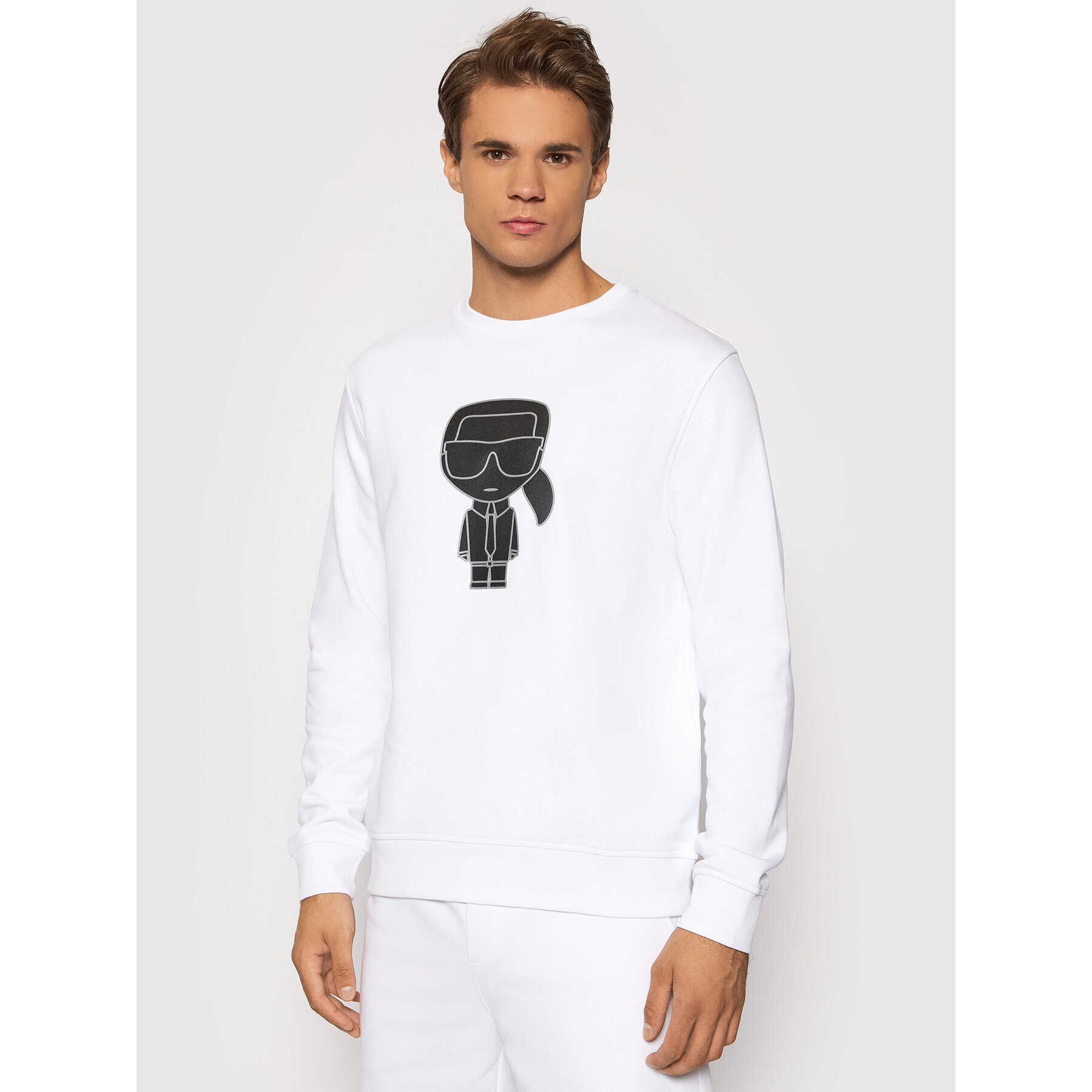 KARL LAGERFELD Суитшърт 705077 512900 Бял Regular Fit - Pepit.bg