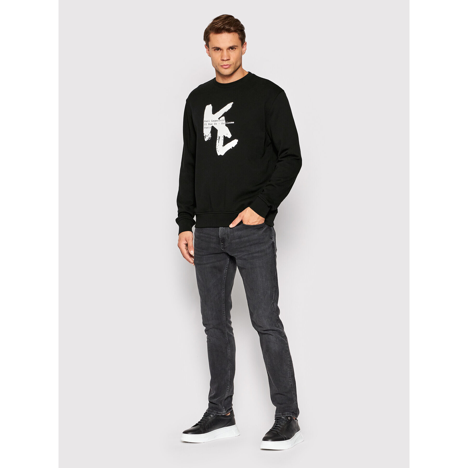 KARL LAGERFELD Суитшърт 705400 523900 Черен Regular Fit - Pepit.bg